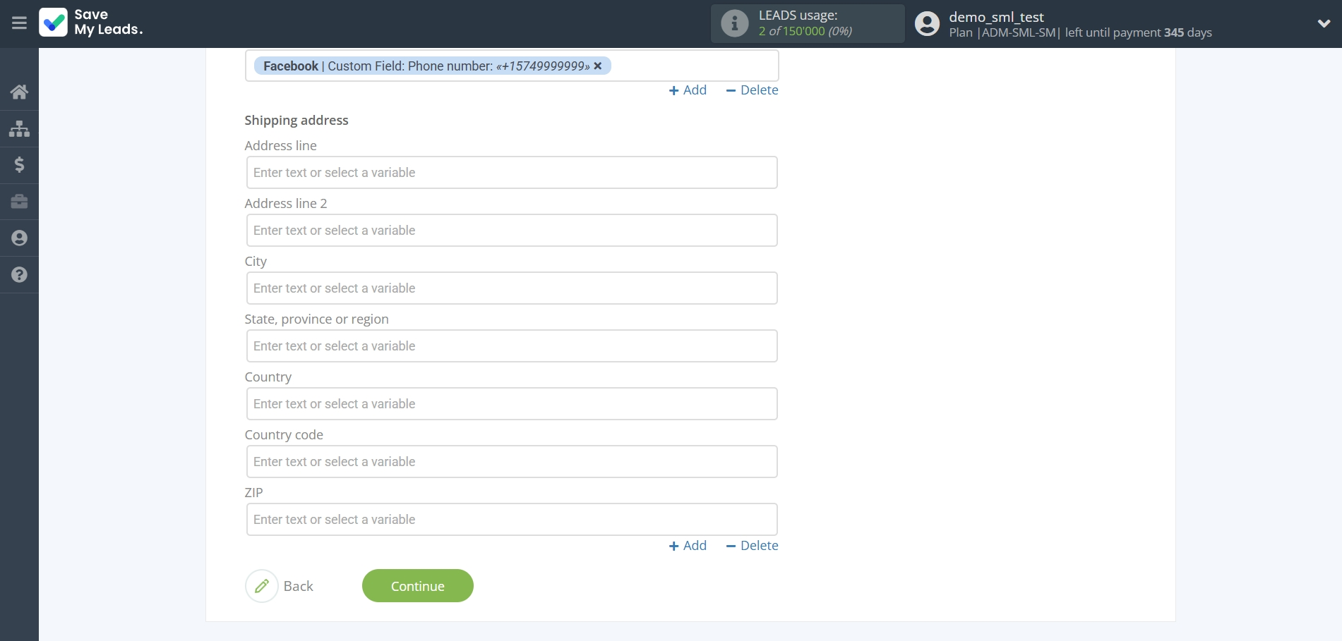 How to Connect Facebook  with KeyCRM Create Customer | Assigning fields
