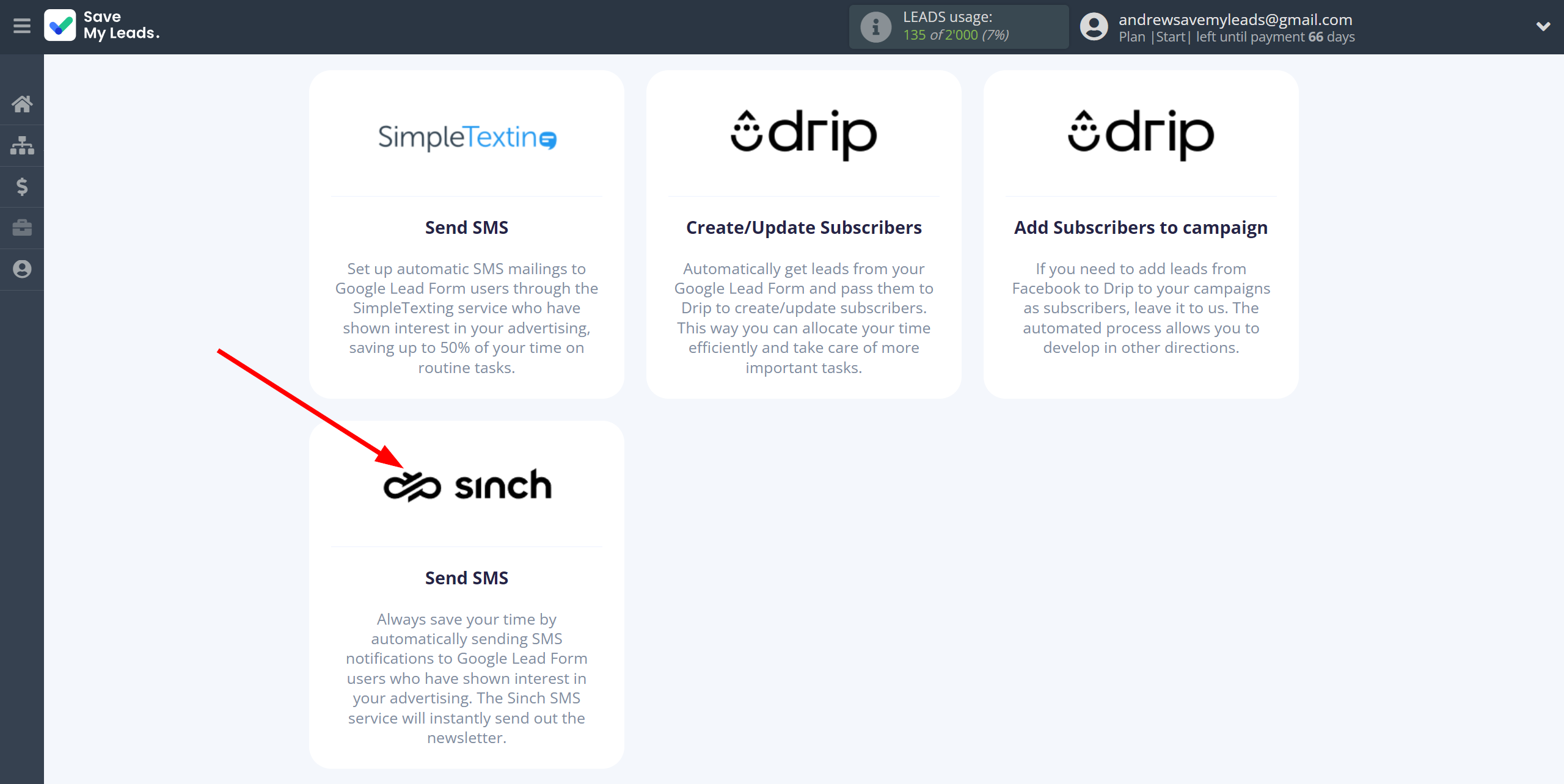 How to Connect Google Lead Form with Sinch | Data Destination system selection How to Connect Google Lead Form with Sinch | Data Destination system selection