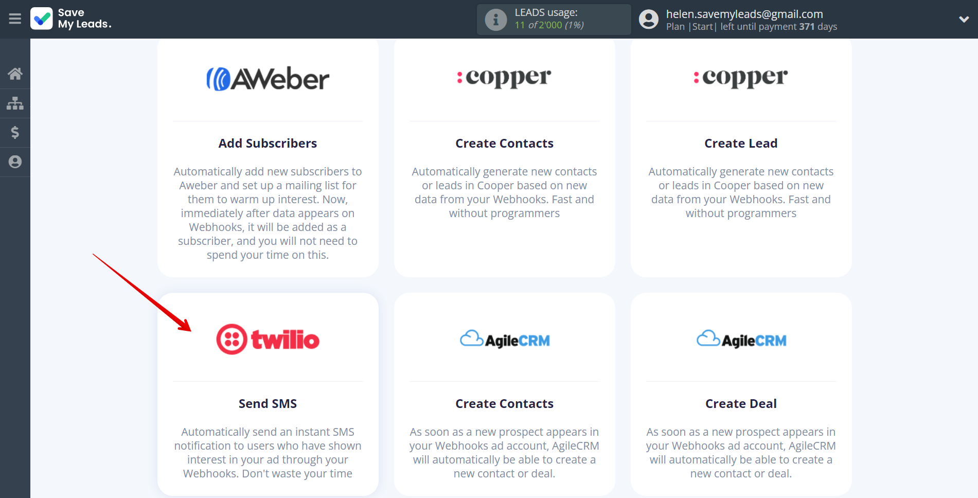 How to Connect Webhooks with Twilio | Data Destination system selection How to Connect Webhooks with Twilio | Data Destination system selection