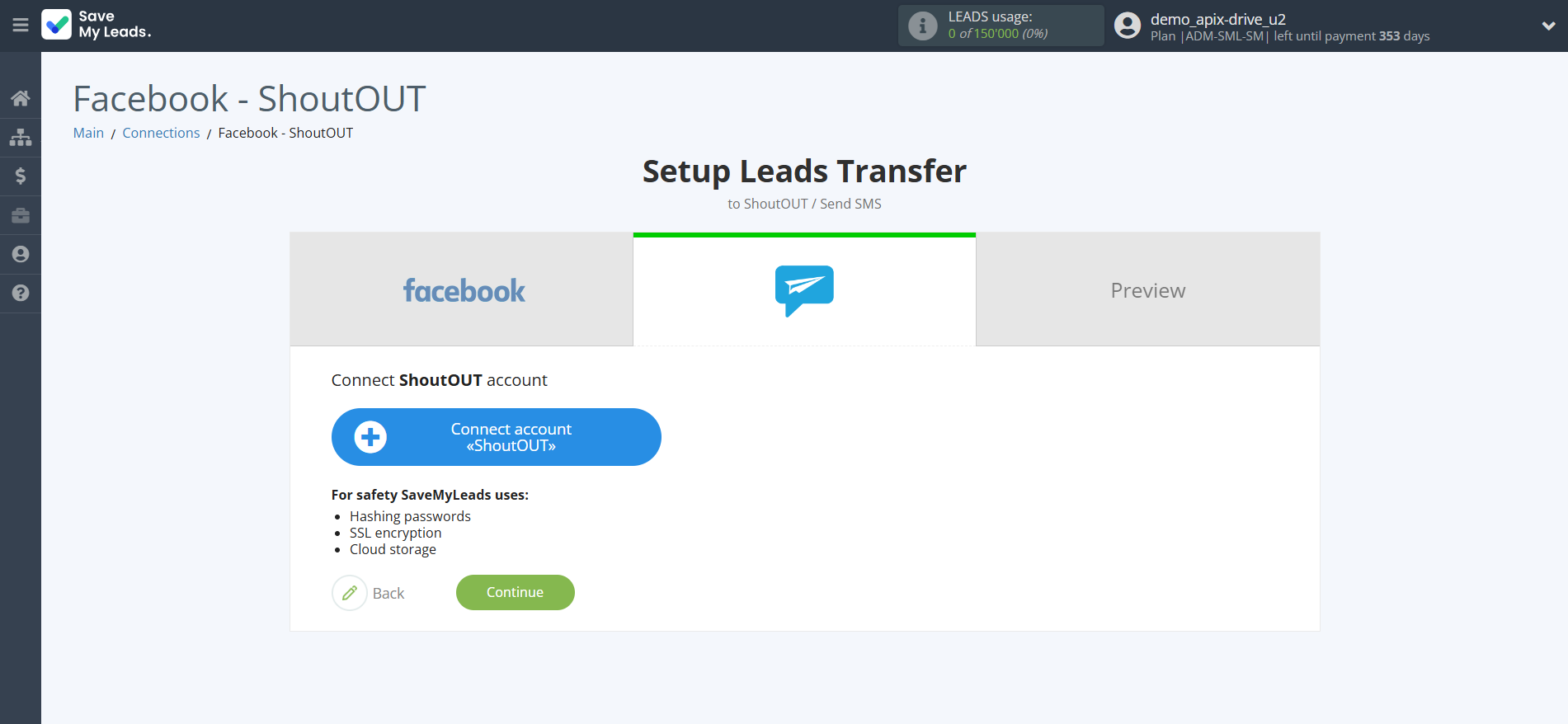 How to Connect Facebook with ShoutOUT | Data Destination account connection