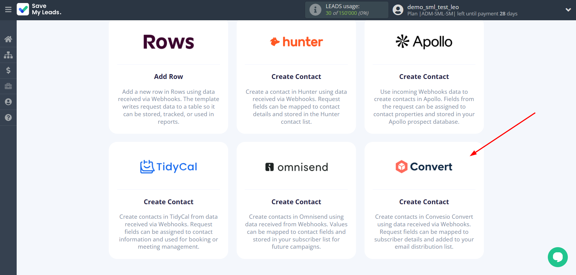 How to Connect Webhooks with ConvesioConvert | Data Destination system selection How to Connect Webhooks with ConvesioConvert | Data Destination system selection