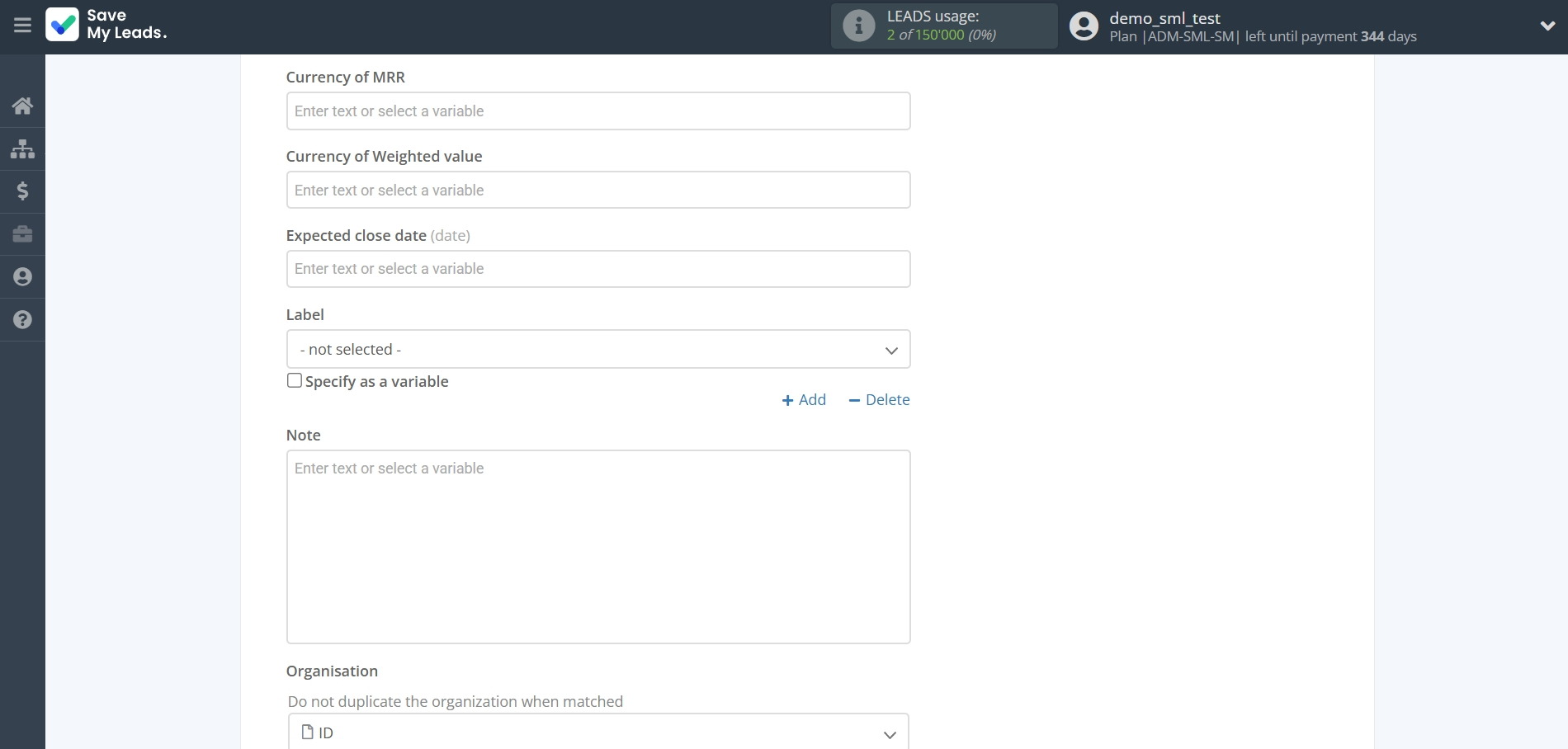 How to Connect Facebook with Pipedrive Create Deal | Assigning fields