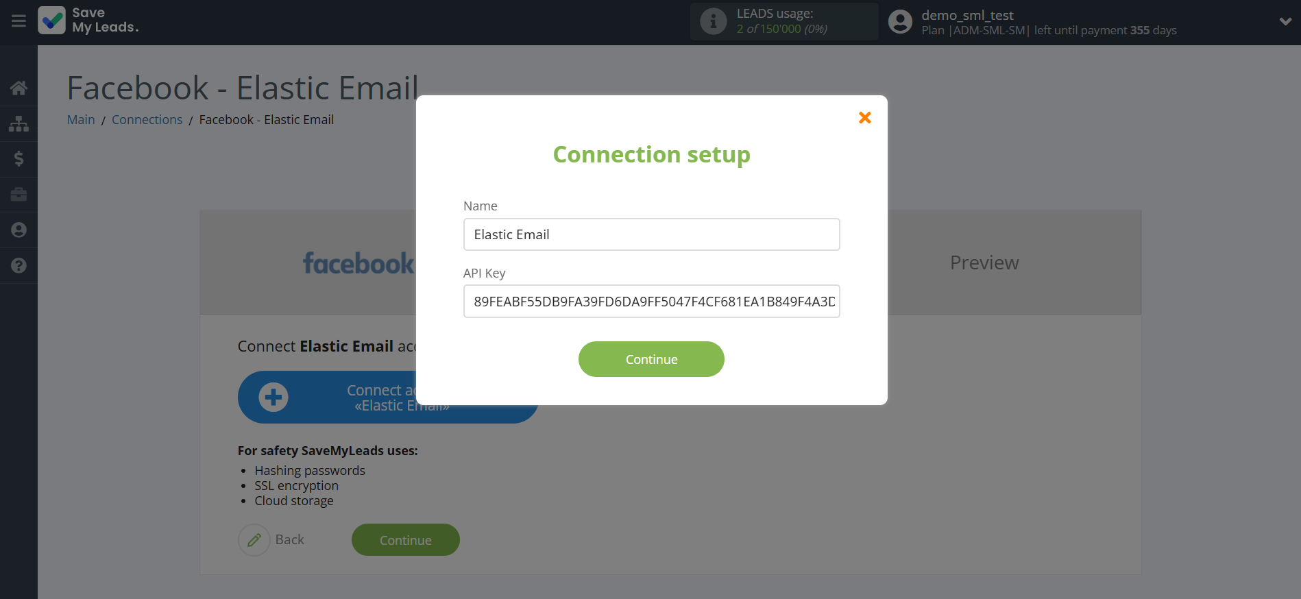 How to Connect Facebook with Elastic Email Create Contacts | Data Destination account connection How to Connect Facebook with Elastic Email Create Contacts | Data Destination account connection