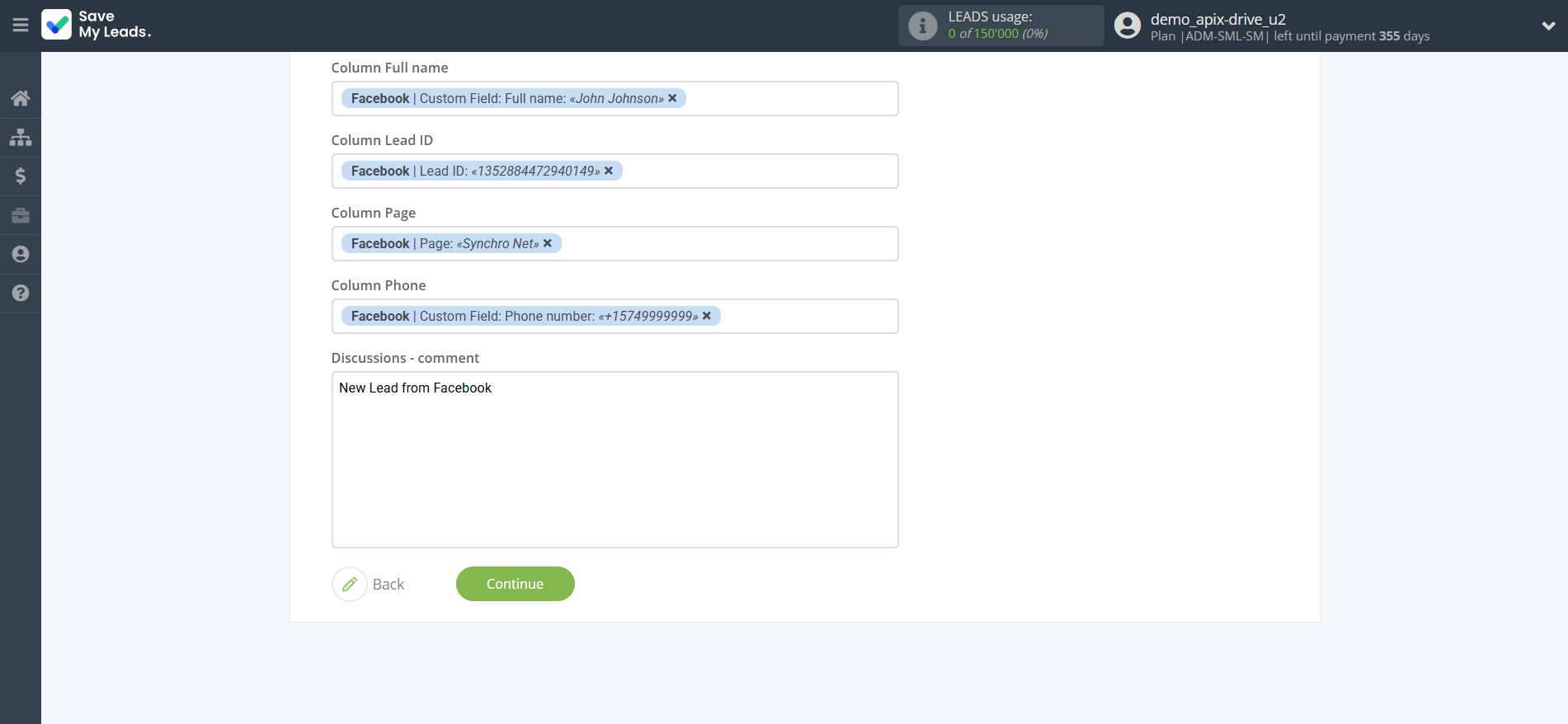 How to Connect Facebook with Smartsheet | Assigning fields How to Connect Facebook with Smartsheet | Assigning fields
