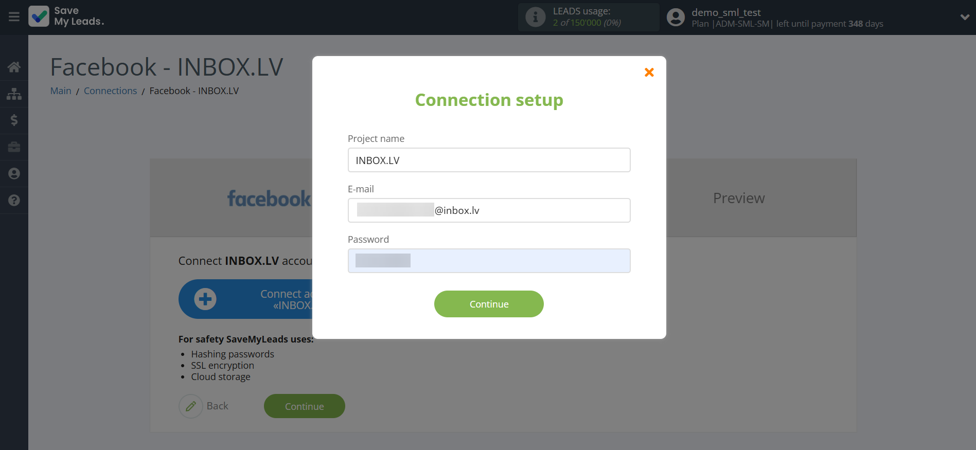 How to Connect Facebook with INBOX.LV | Data Destination account connection How to Connect Facebook with INBOX.LV | Data Destination account connection