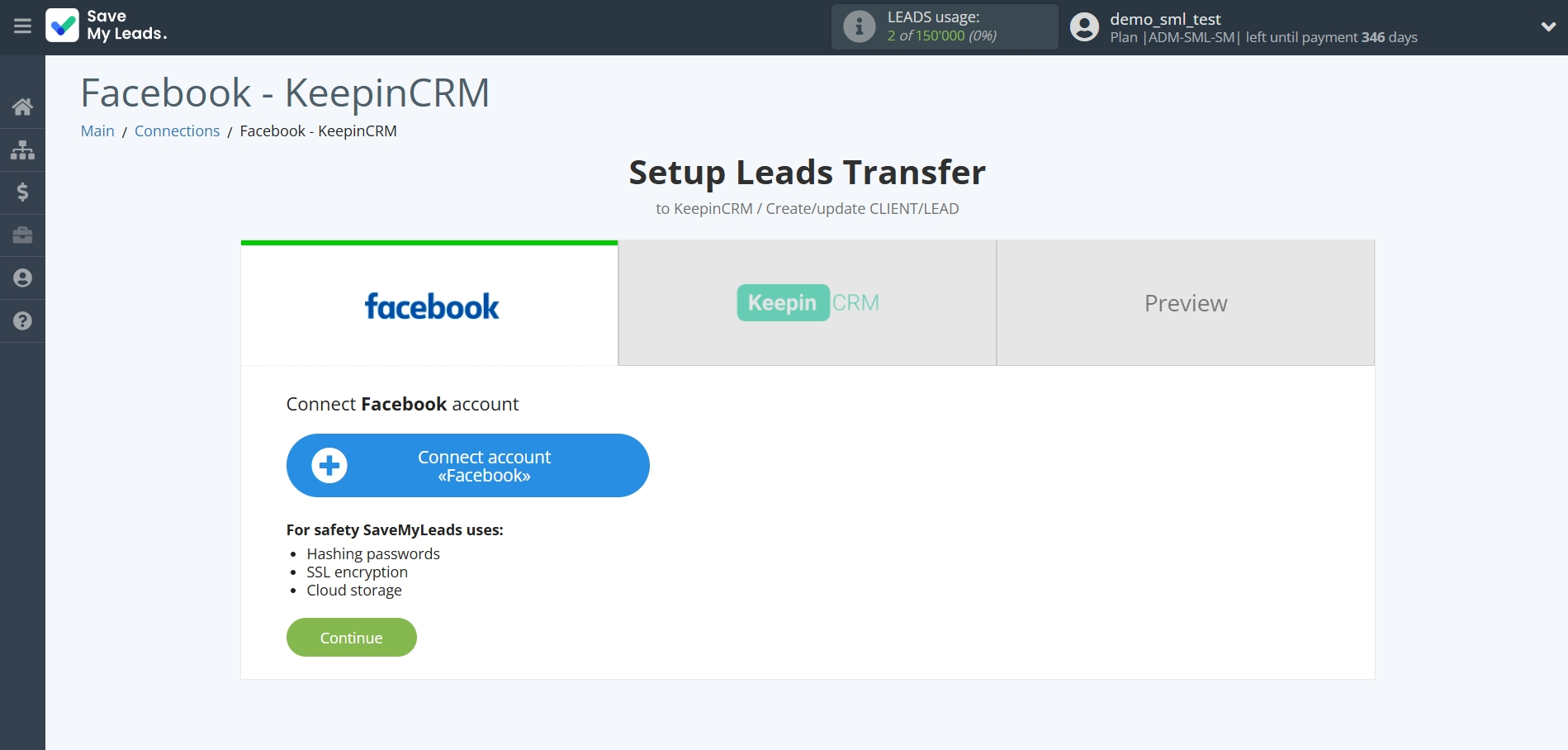 How to Connect Facebook with KeepinCRM Create/update Client/Lead | Data Source account connection How to Connect Facebook with KeepinCRM Create/update Client/Lead | Data Source account connection