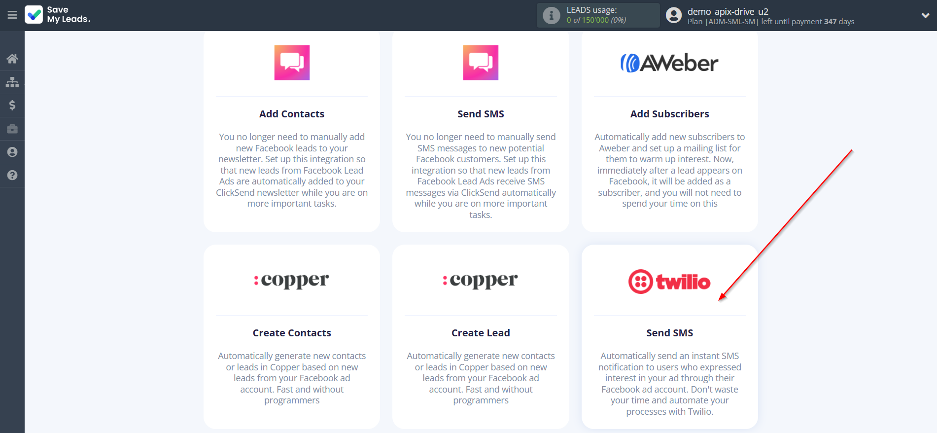 How to Connect Facebook with Twilio | Data Destination system selection How to Connect Facebook with Twilio | Data Destination system selection