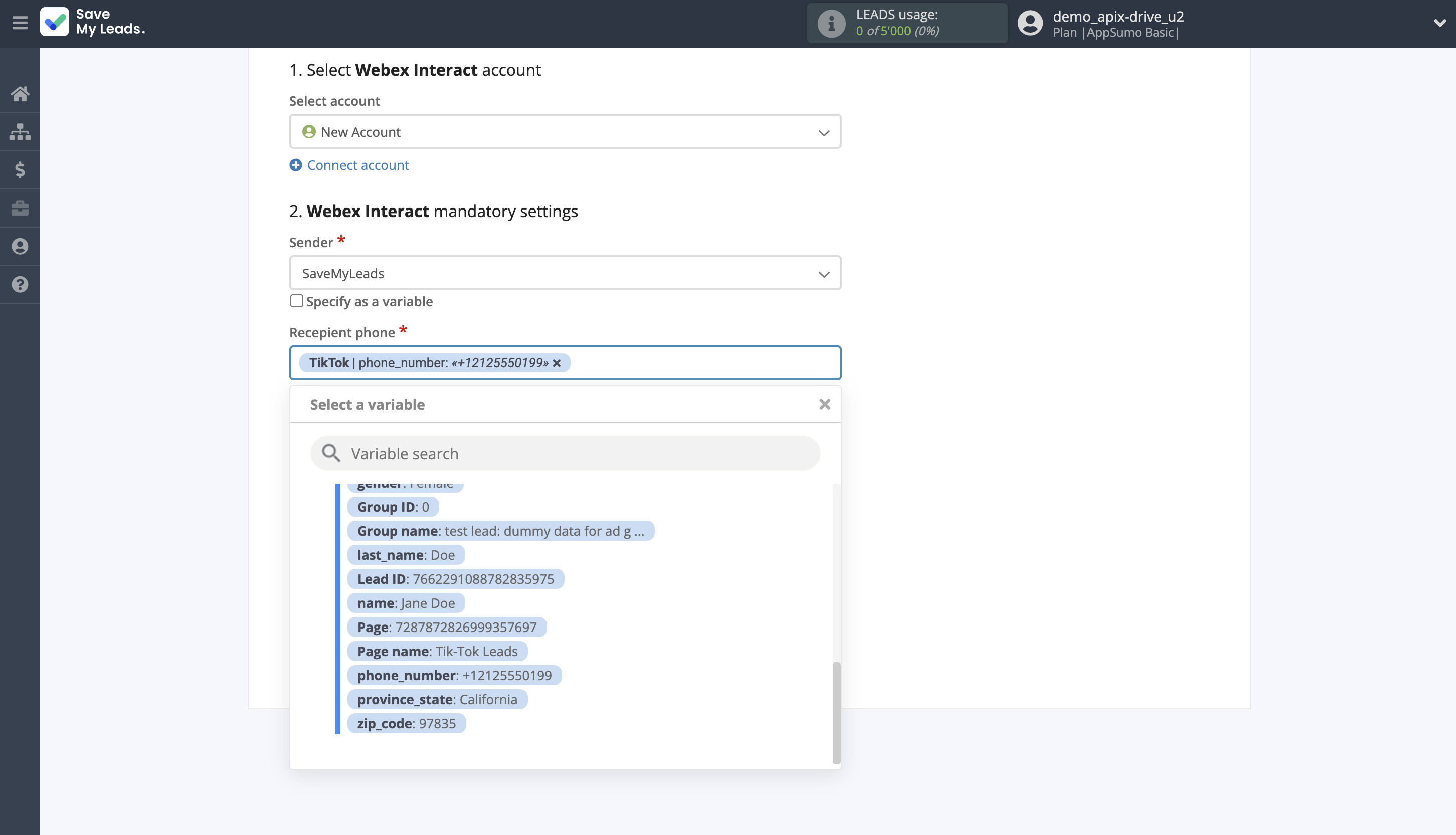 How to Connect TikTok with Webex Interact | Assigning fields How to Connect TikTok with Webex Interact | Assigning fields