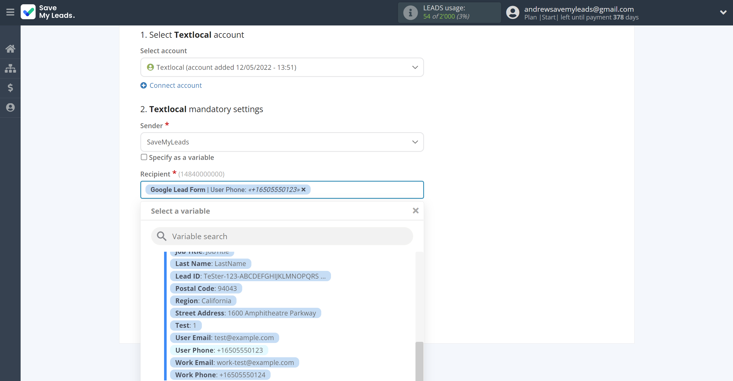 How to Connect Google Lead Form with Textlocal | Assigning fields How to Connect Google Lead Form with Textlocal | Assigning fields