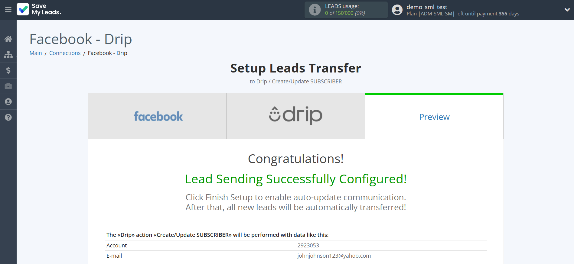 How to Connect Facebook with Drip Create/Update Subscribers | Test data How to Connect Facebook with Drip Create/Update Subscribers | Test data