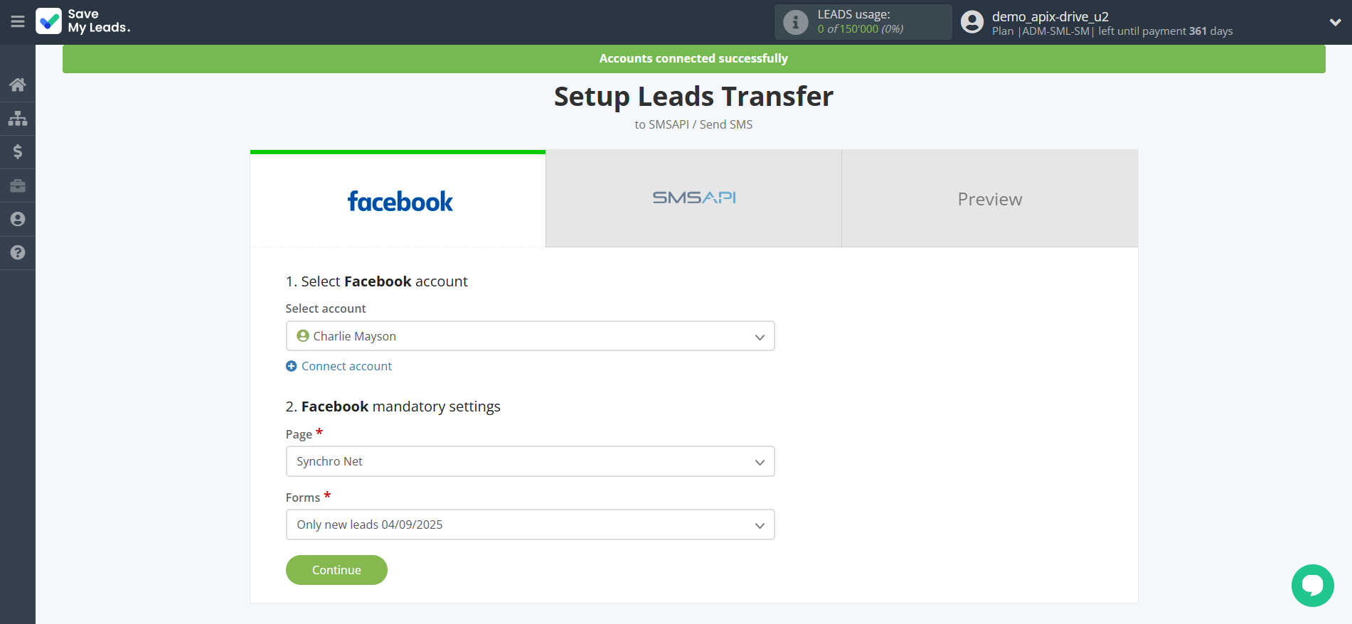 How to Connect Facebook with SMSAPI | Data Source account connection How to Connect Facebook with SMSAPI | Data Source account connection