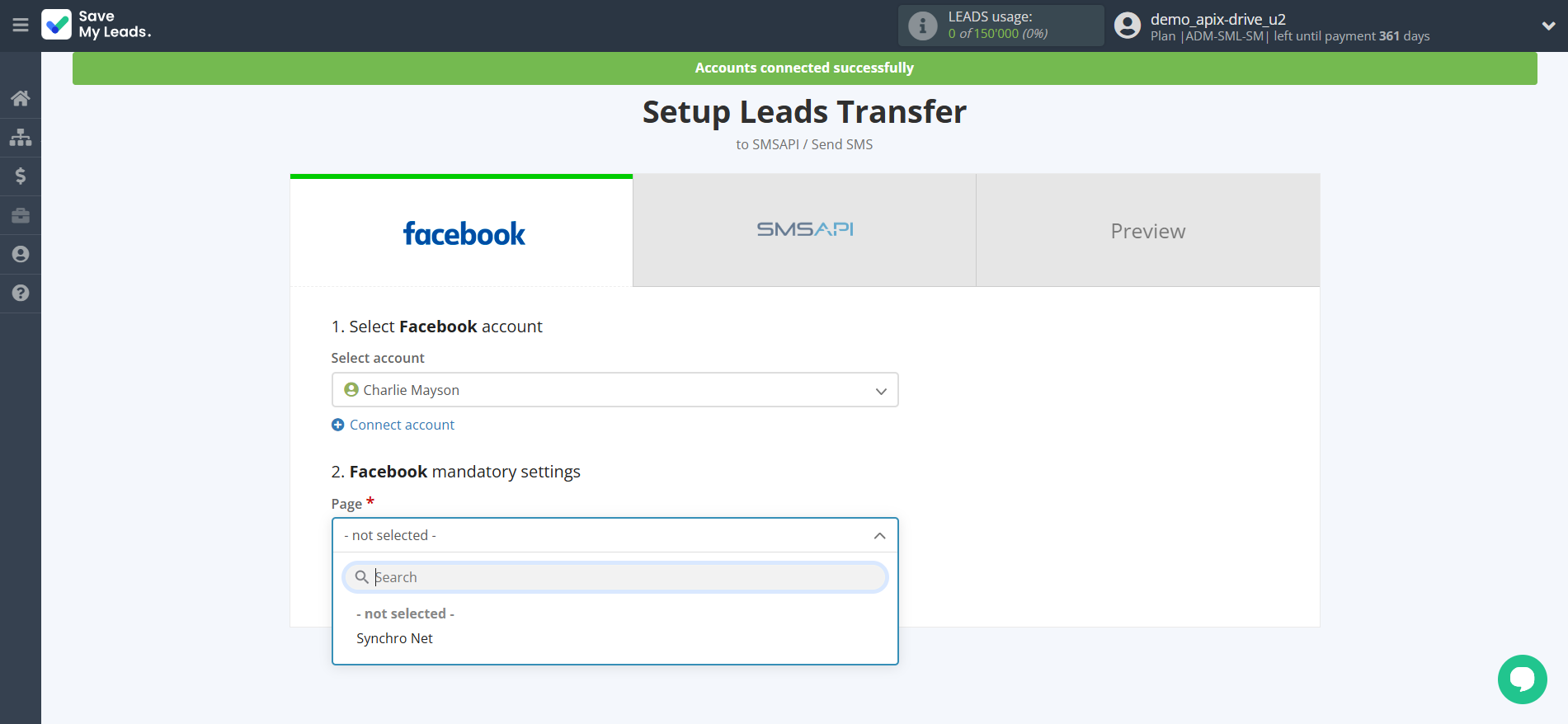 How to Connect Facebook with SMSAPI | Data Source account connection How to Connect Facebook with SMSAPI | Data Source account connection