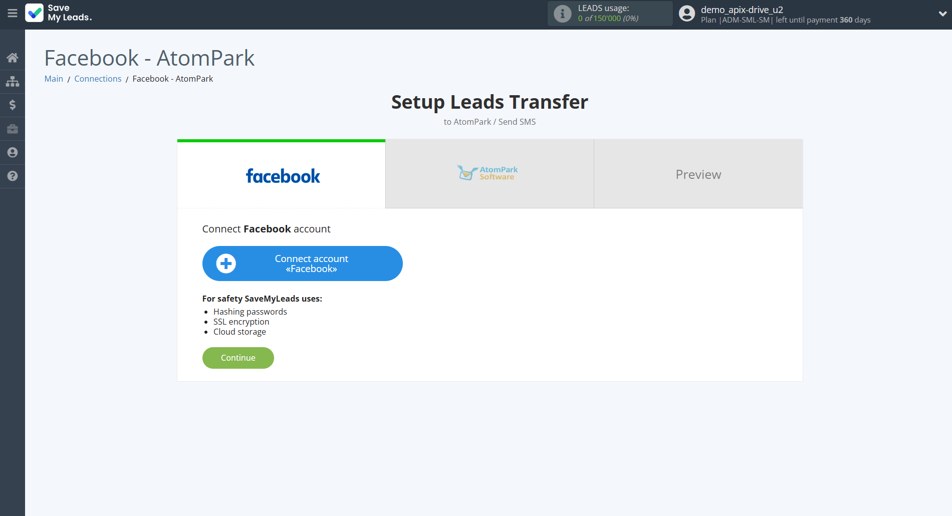 How to Connect Facebook with AtomPark | Data Source account connection How to Connect Facebook with AtomPark | Data Source account connection
