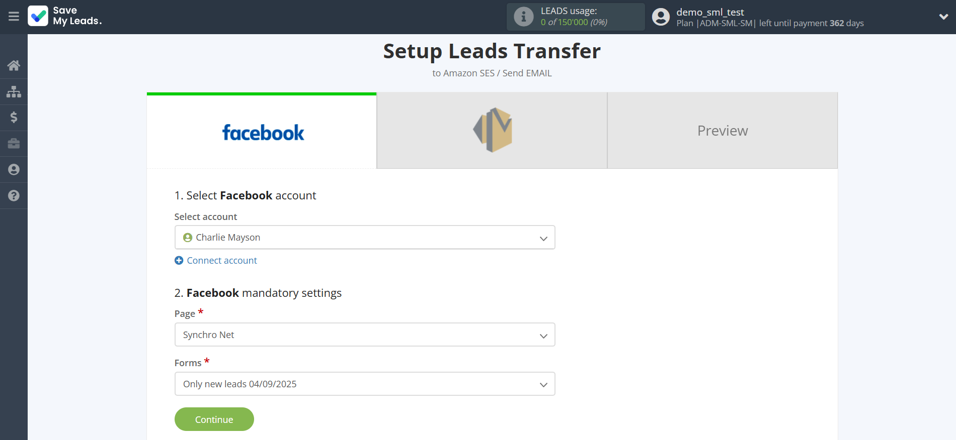 How to Connect Facebook with Amazon SES | Data Source account connection How to Connect Facebook with Amazon SES | Data Source account connection