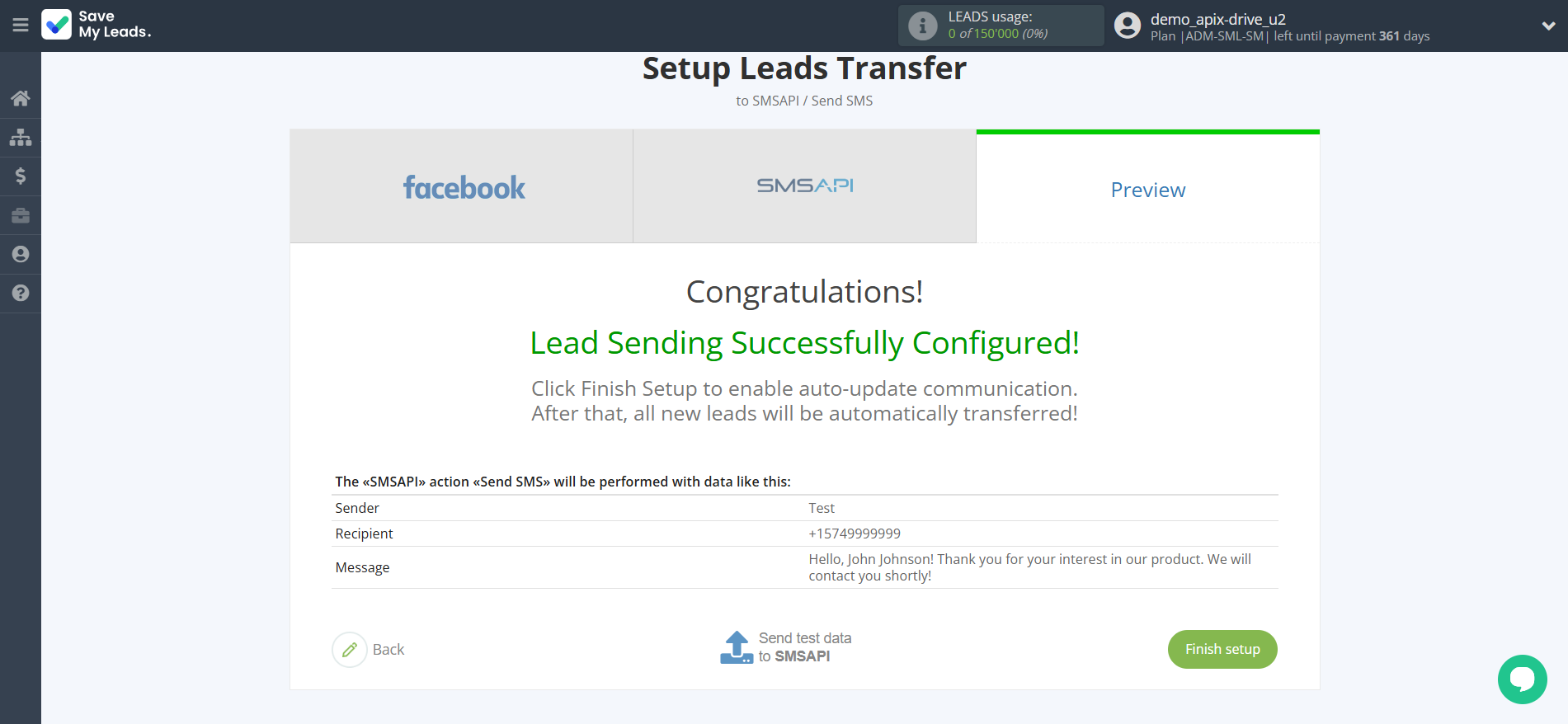 How to Connect Facebook with SMSAPI | Test data How to Connect Facebook with SMSAPI | Test data