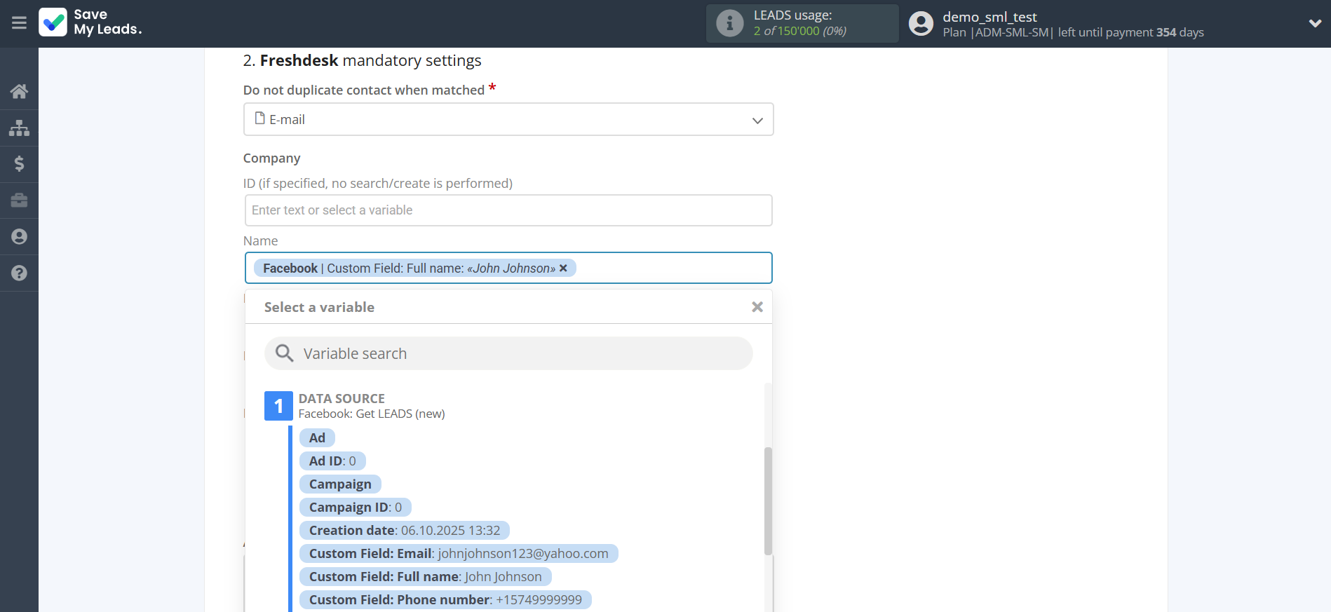How to Connect Facebook with Freshdesk Create Contacts | Assigning fields