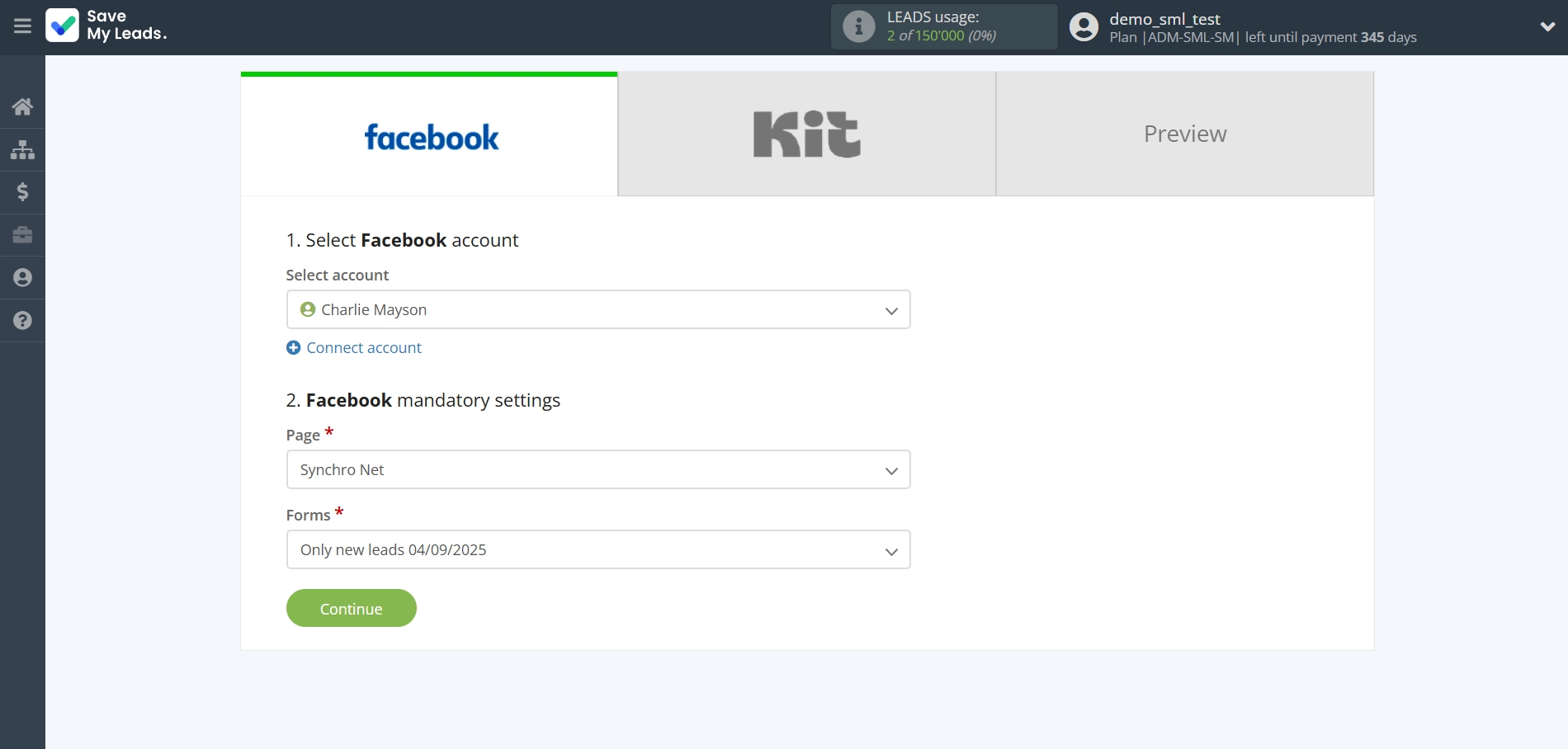 How to Connect Facebook with Kit (ConvertKit) | Data Source account connection