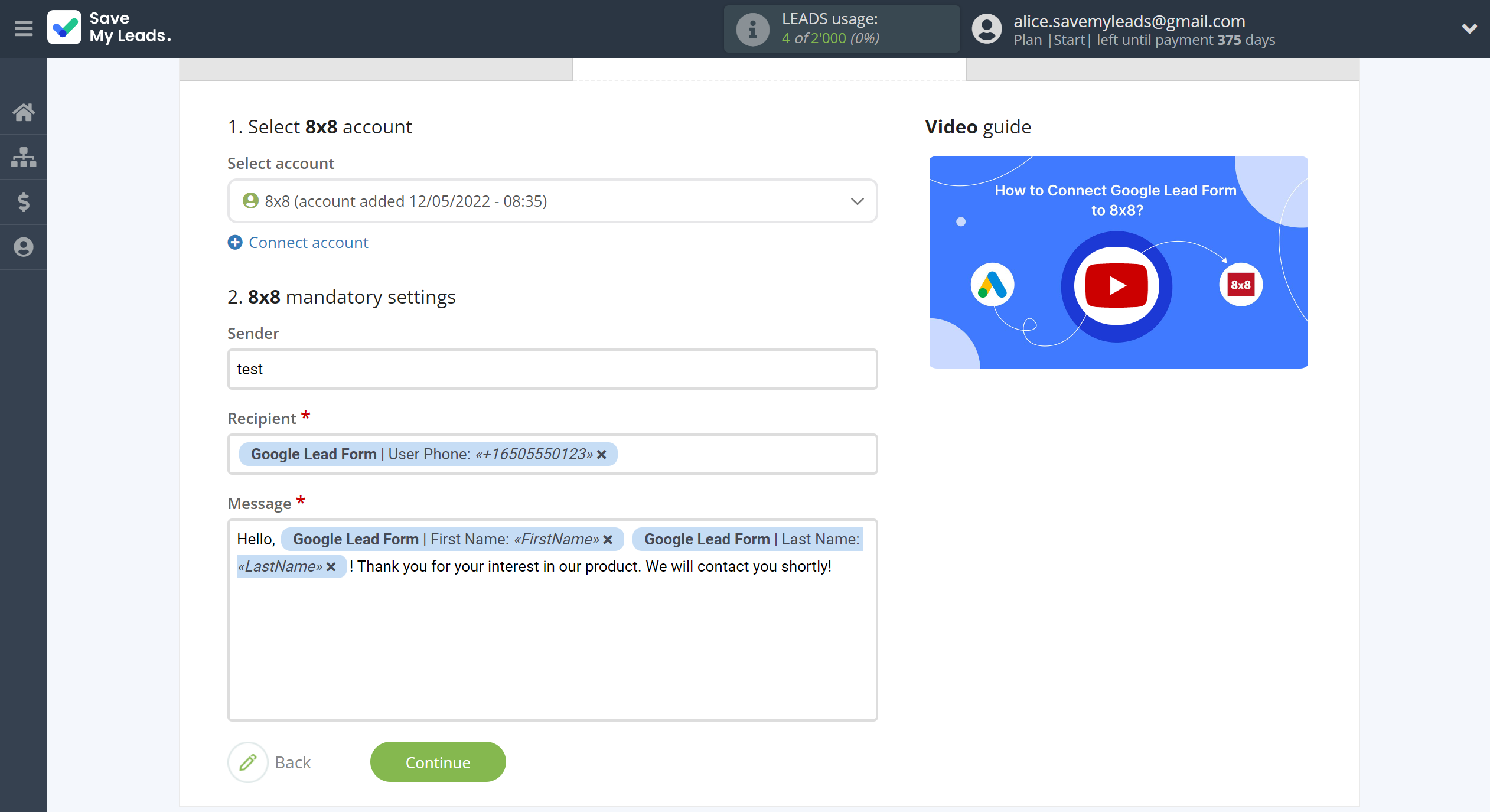 How to Connect Google Lead Form with 8x8 | Assigning fields How to Connect Google Lead Form with 8x8 | Assigning fields