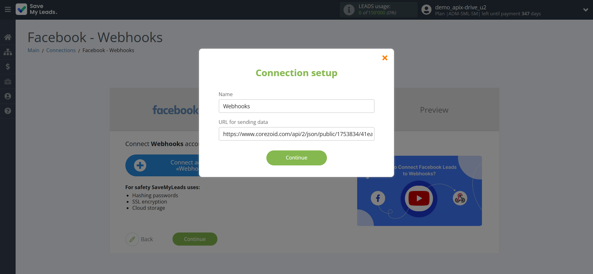 How to Connect Facebook with Webhooks | Data Destination account connection How to Connect Facebook with Webhooks | Data Destination account connection