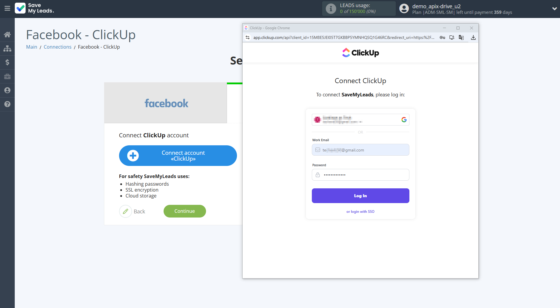 How to Connect Facebook with ClickUp | Data Destination account connection How to Connect Facebook with ClickUp | Data Destination account connection