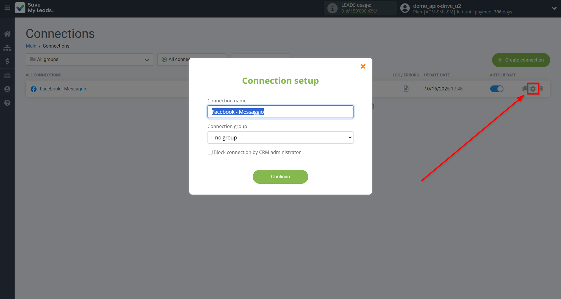 How to Connect Facebook with Messaggio | Name and group connection