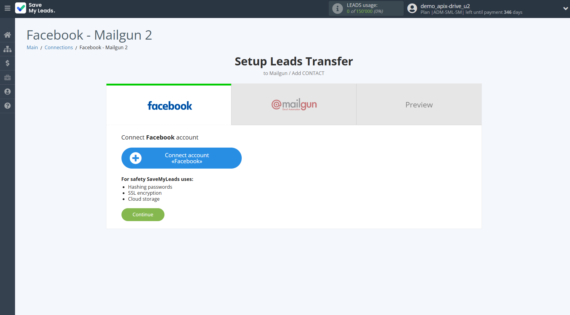 How to Connect Facebook with Mailgun | Data Source account connection How to Connect Facebook with Mailgun | Data Source account connection