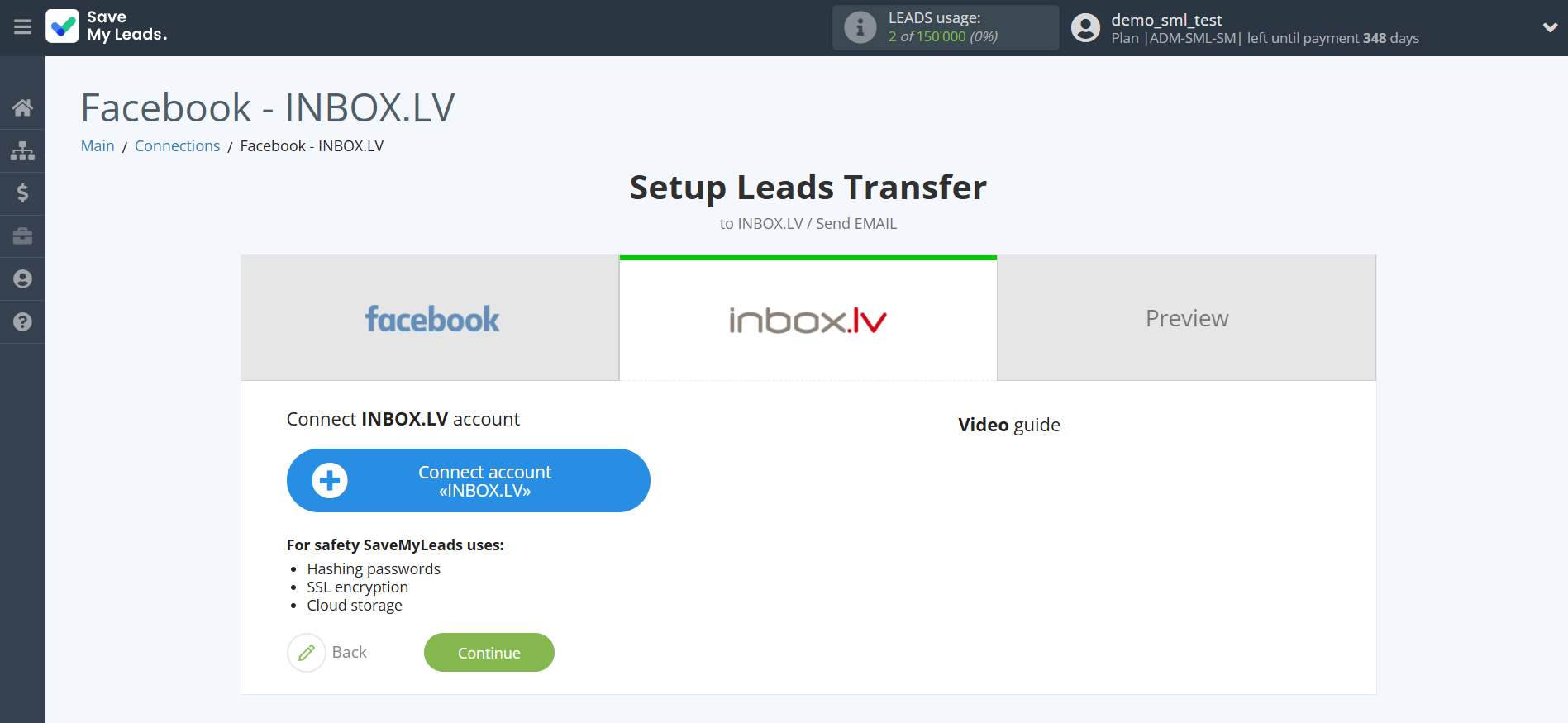 How to Connect Facebook with INBOX.LV | Data Destination account connection How to Connect Facebook with INBOX.LV | Data Destination account connection