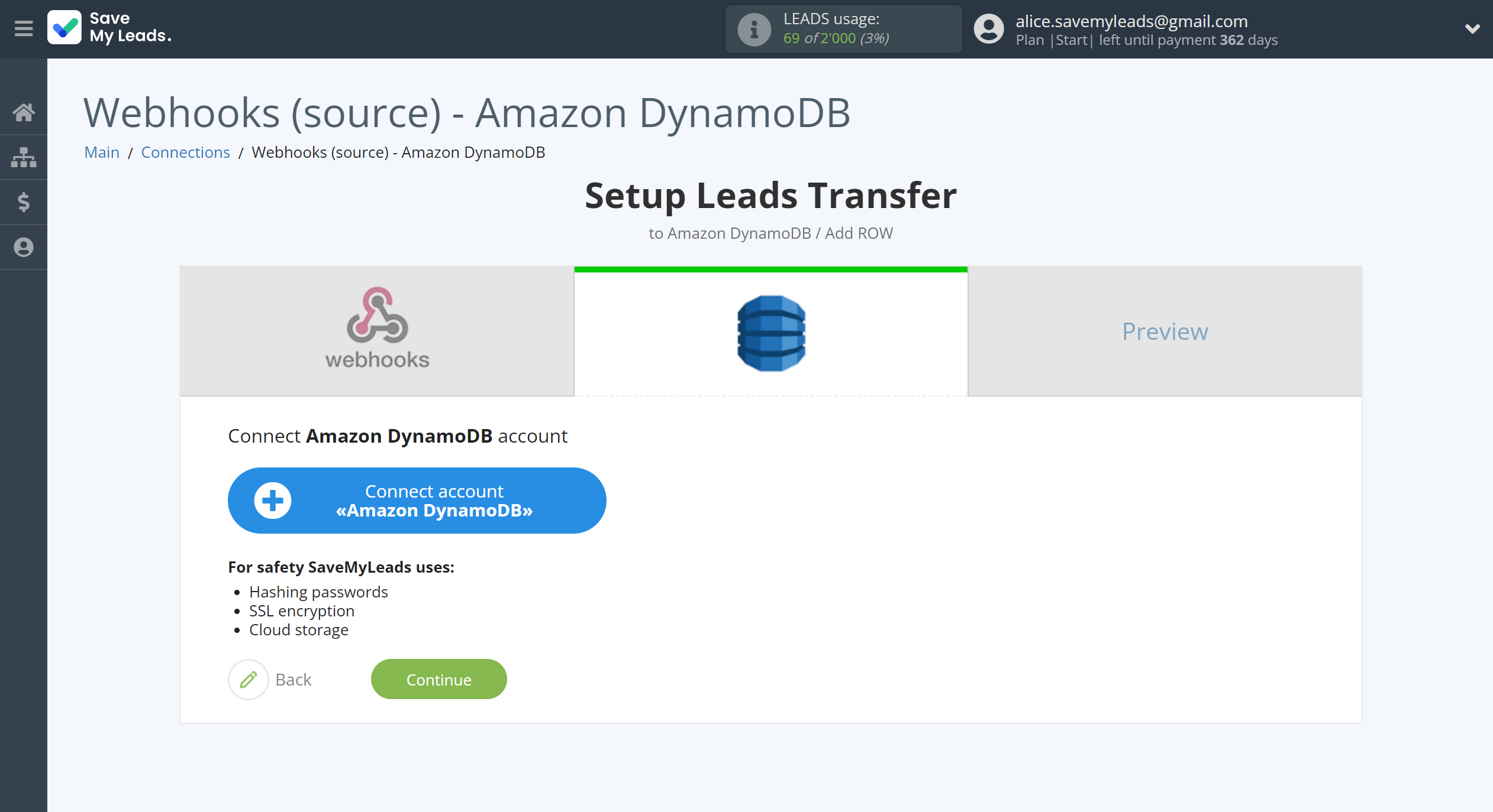 How to Connect Webhooks with Amazon DynamoDB | Data Destination account connection How to Connect Webhooks with Amazon DynamoDB | Data Destination account connection