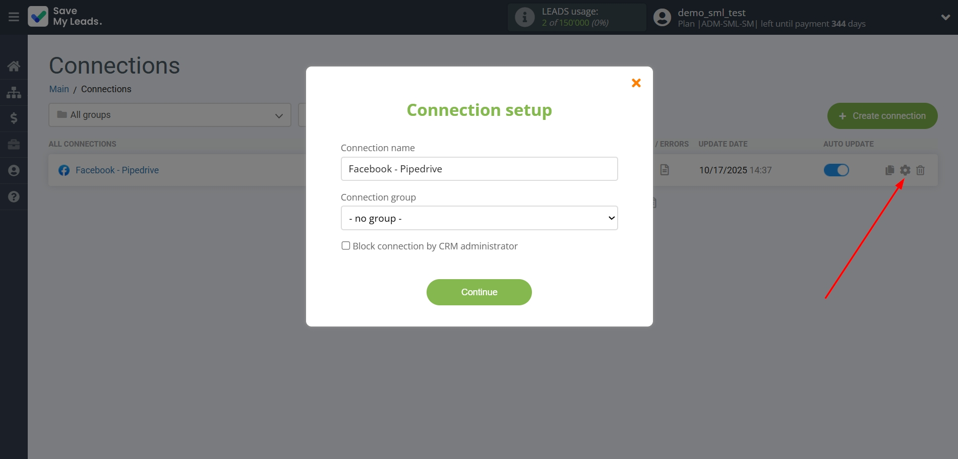 How to Connect Facebook  with Pipedrive Create Lead | Name and group connection