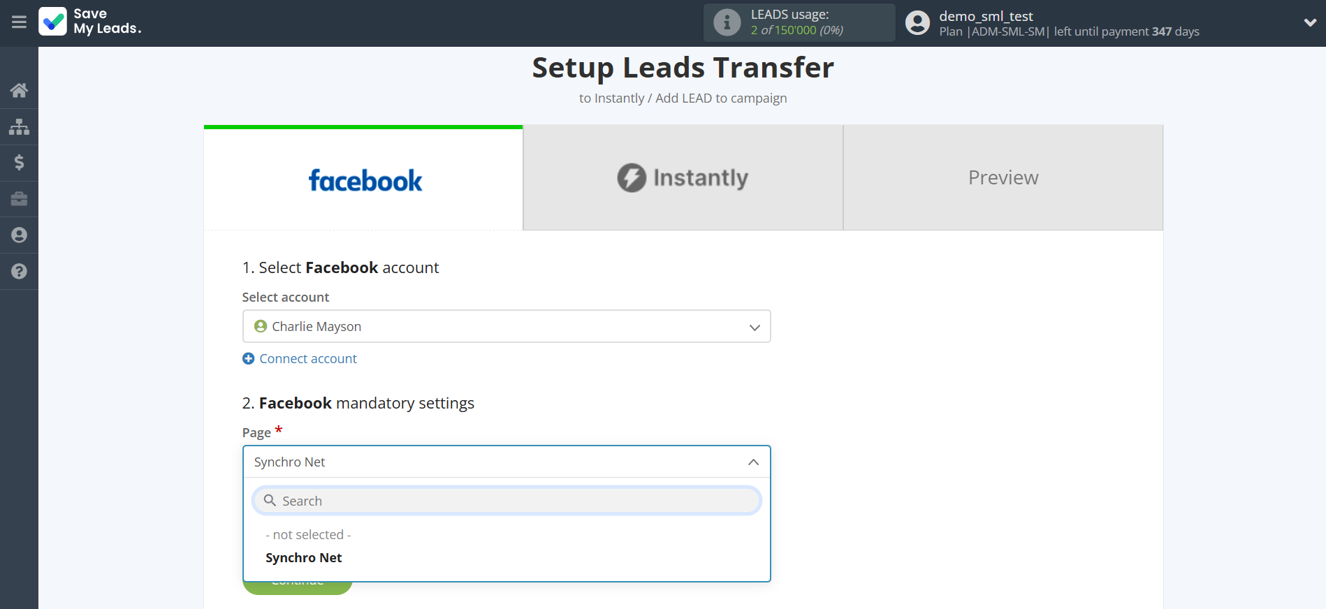 How to Connect Facebook with Instantly Add lead to campaign | Data Source account connection How to Connect Facebook with Instantly Add lead to campaign | Data Source account connection