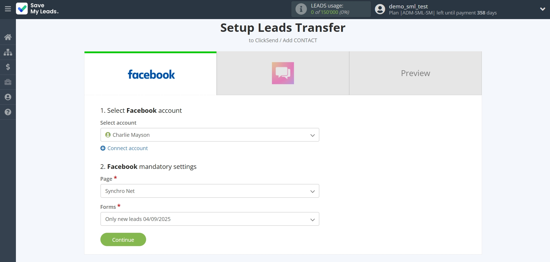 How to Connect Facebook with ClickSend Add Contacts | Data Source account connection How to Connect Facebook with ClickSend Add Contacts | Data Source account connection