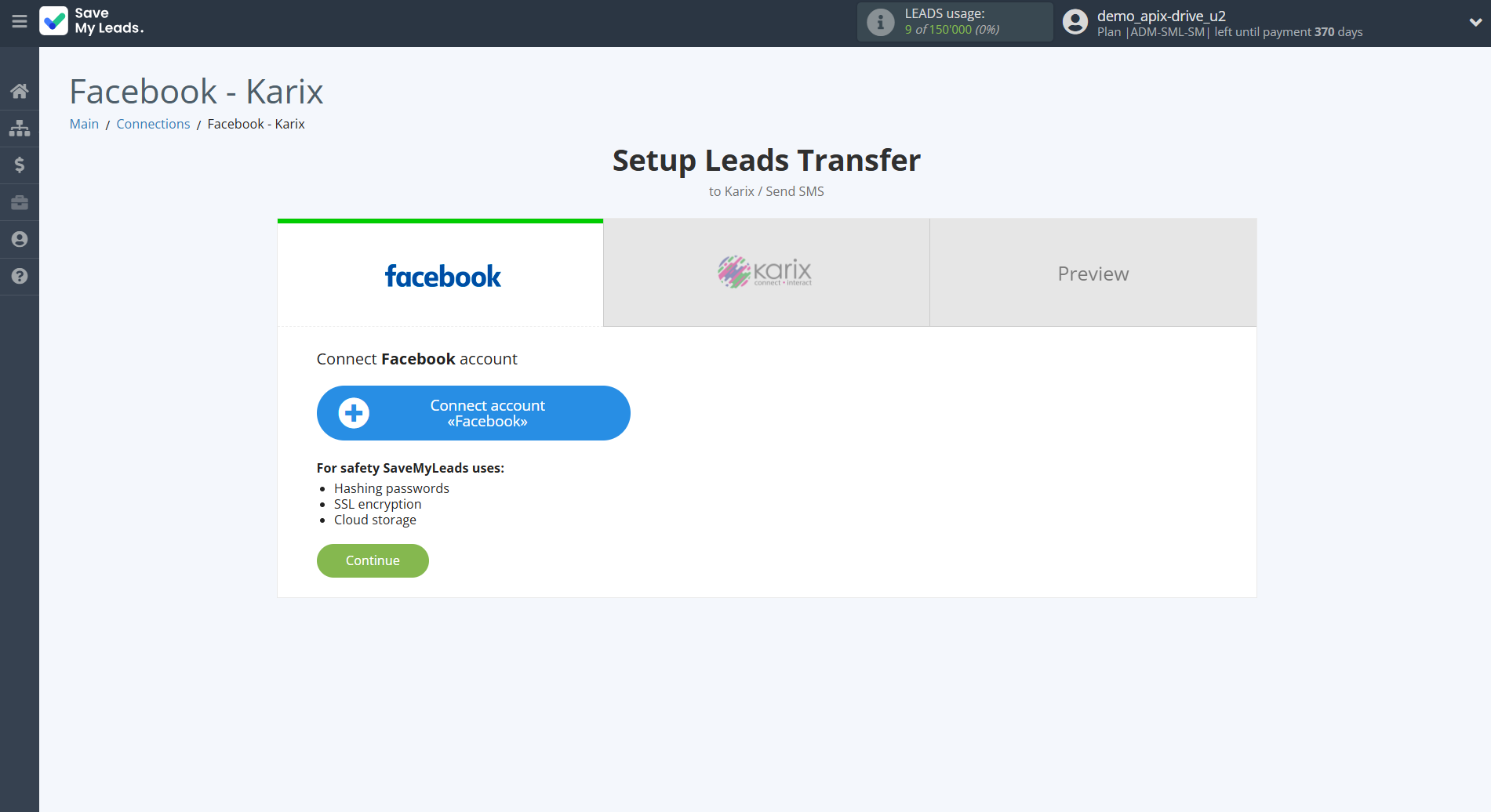 How to Connect Facebook with Karix | Data Source account connection