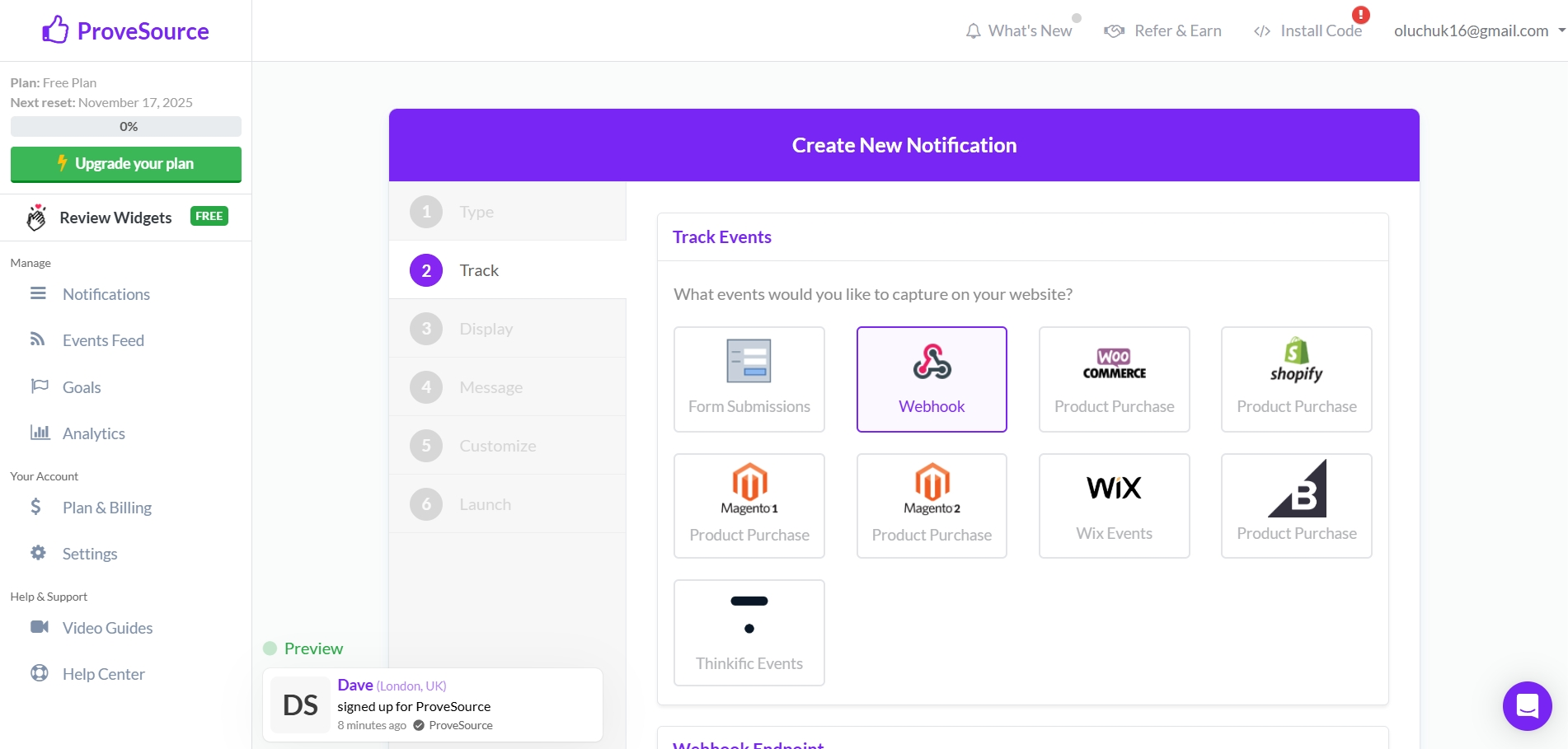 How to Connect Facebook with ProveSource | Data Destination account connection