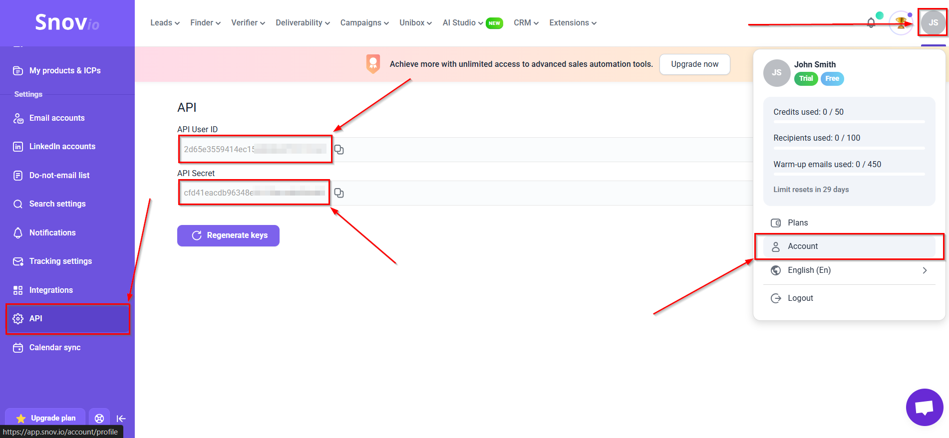 How to Connect Facebook with Snovio Add Contacts | Data Destination account connection