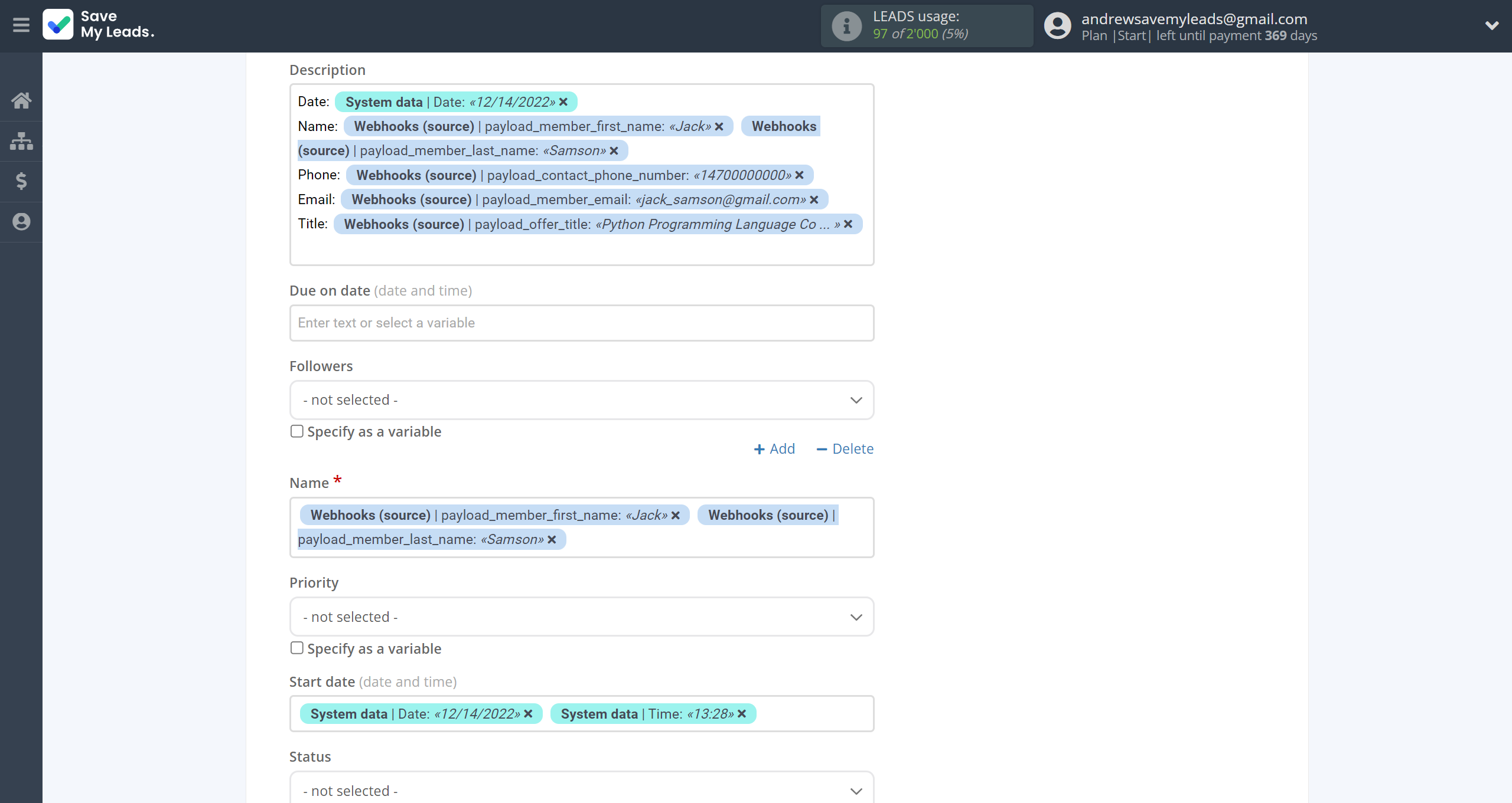 How to Connect Webhooks with ClickUp | Assigning fields How to Connect Webhooks with ClickUp | Assigning fields