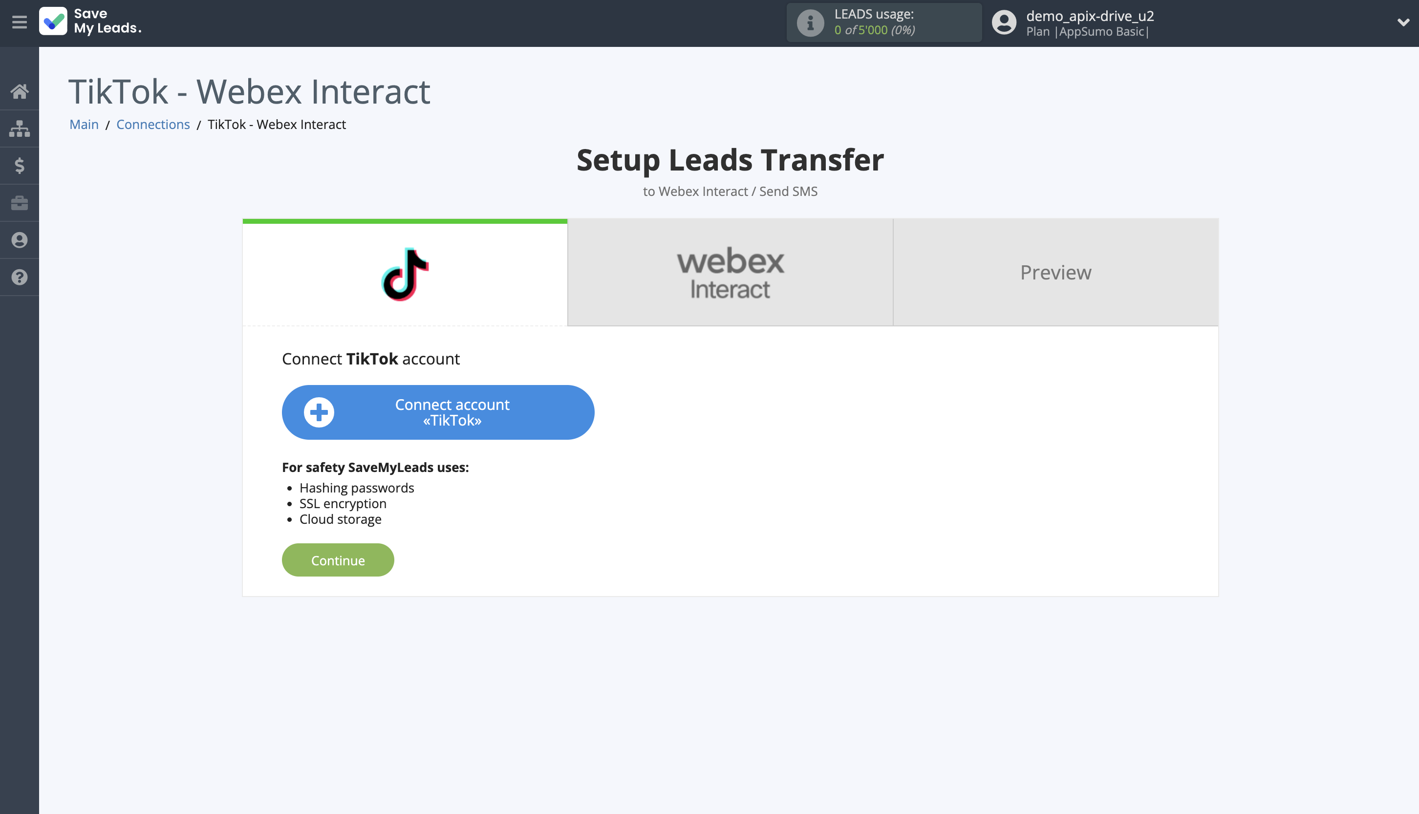 How to Connect TikTok with Webex Interact | Data Source account How to Connect TikTok with Webex Interact | Data Source account
