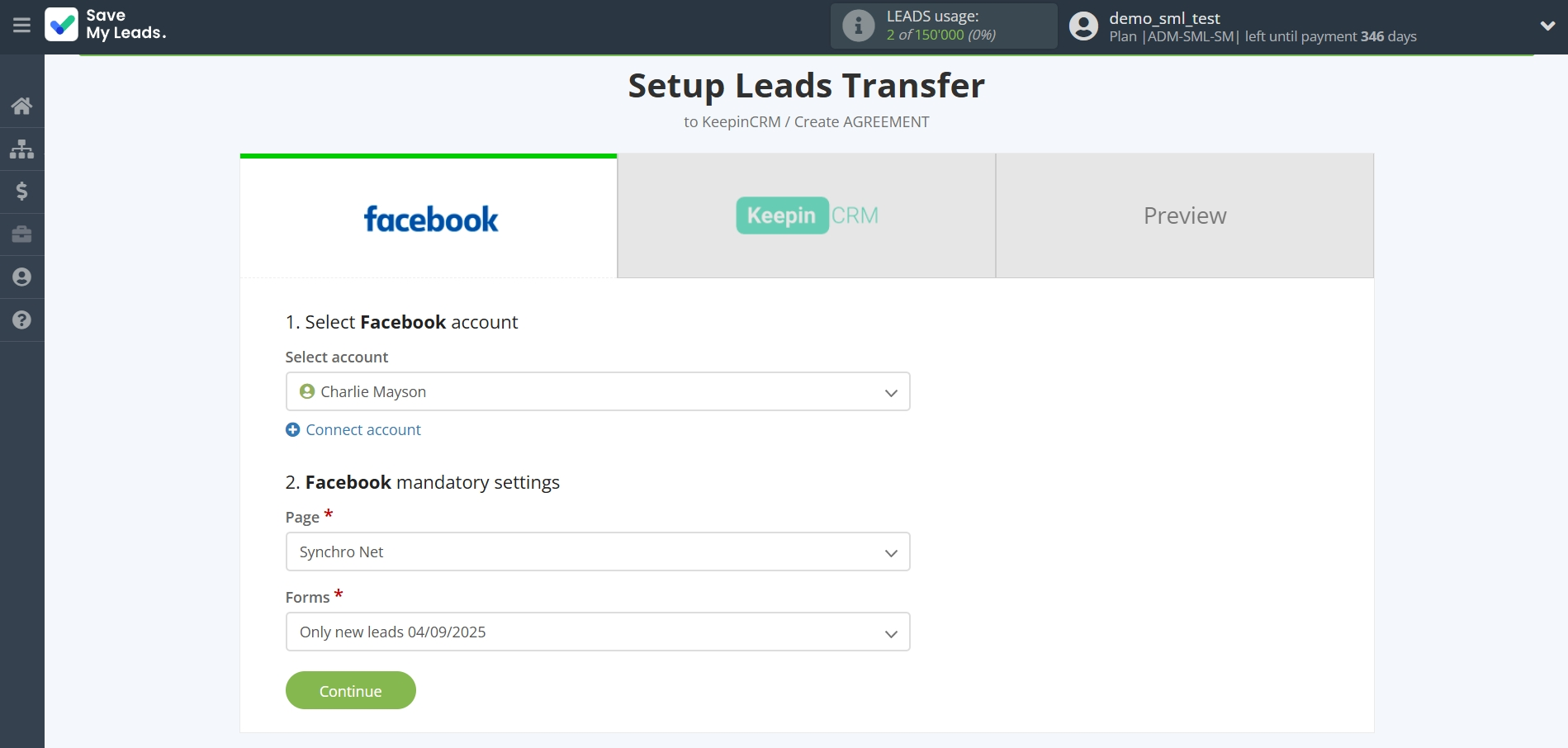 How to Connect Facebook with KeepinCRM Create Agreement | Data Source account connection How to Connect Facebook with KeepinCRM Create Agreement | Data Source account connection