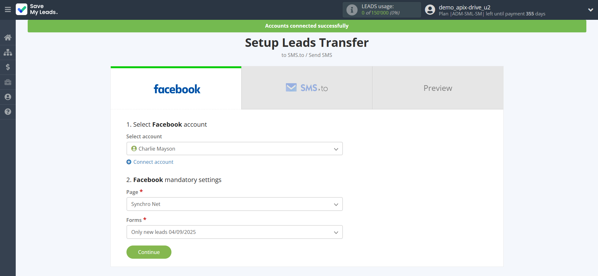 How to Connect Facebook with SMS.to | Data Source account connection How to Connect Facebook with SMS.to | Data Source account connection