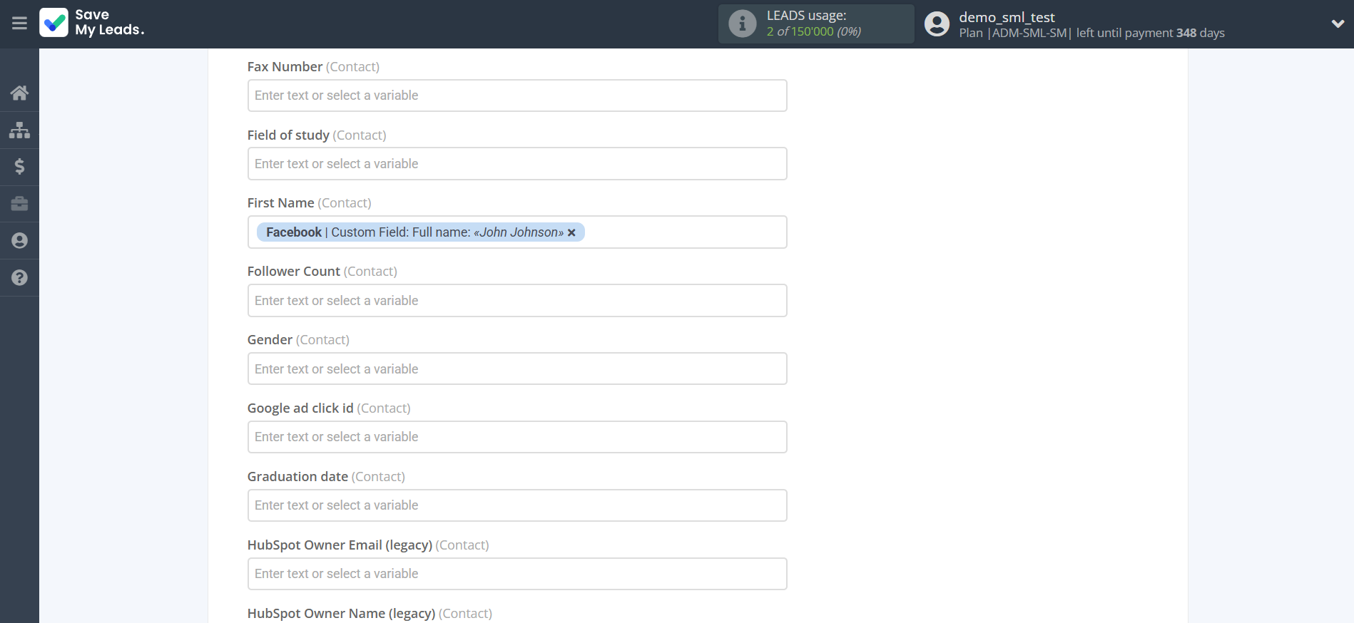 How to Connect Facebook with HubSpot Create Deal | Assigning fields How to Connect Facebook with HubSpot Create Deal | Assigning fields