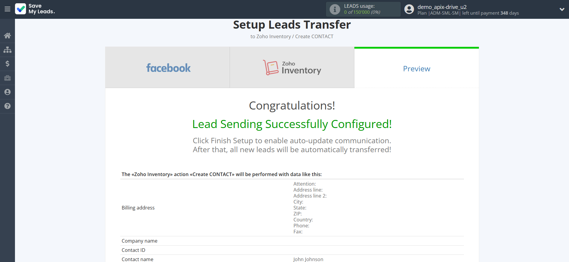 How to Connect Facebook with Zoho Inventory Create Contacts | Test data How to Connect Facebook with Zoho Inventory Create Contacts | Test data