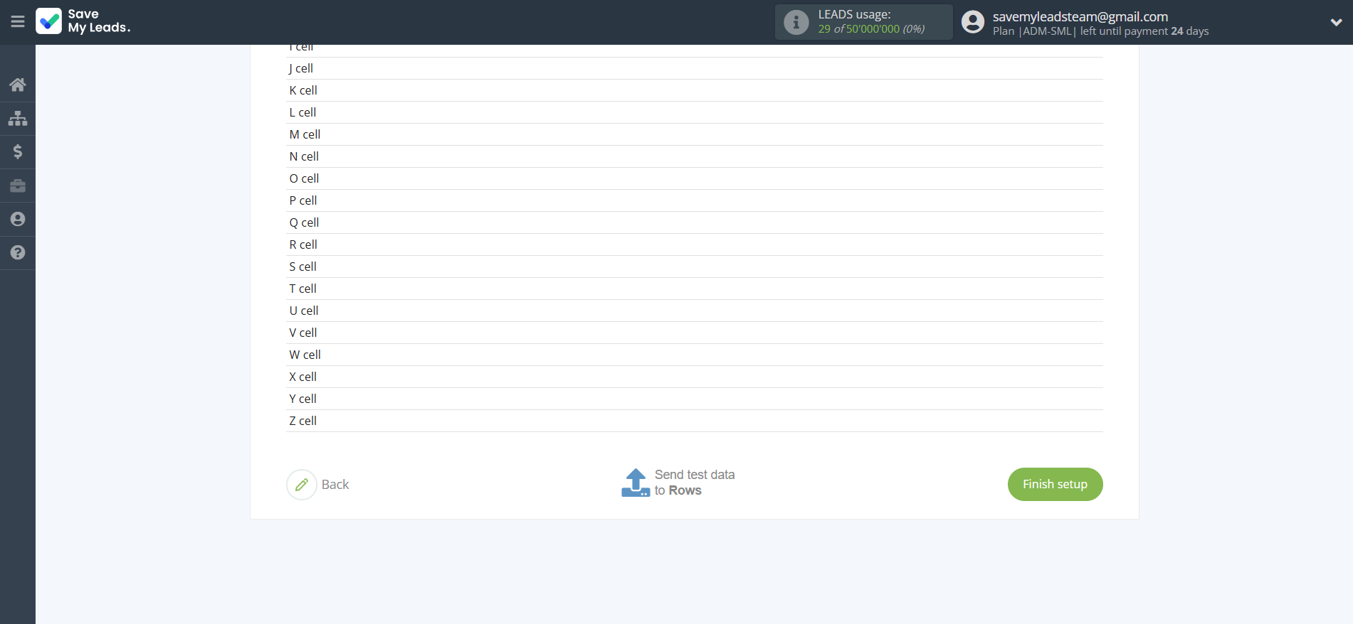 How to Connect TikTok with Rows Add Row | Test data