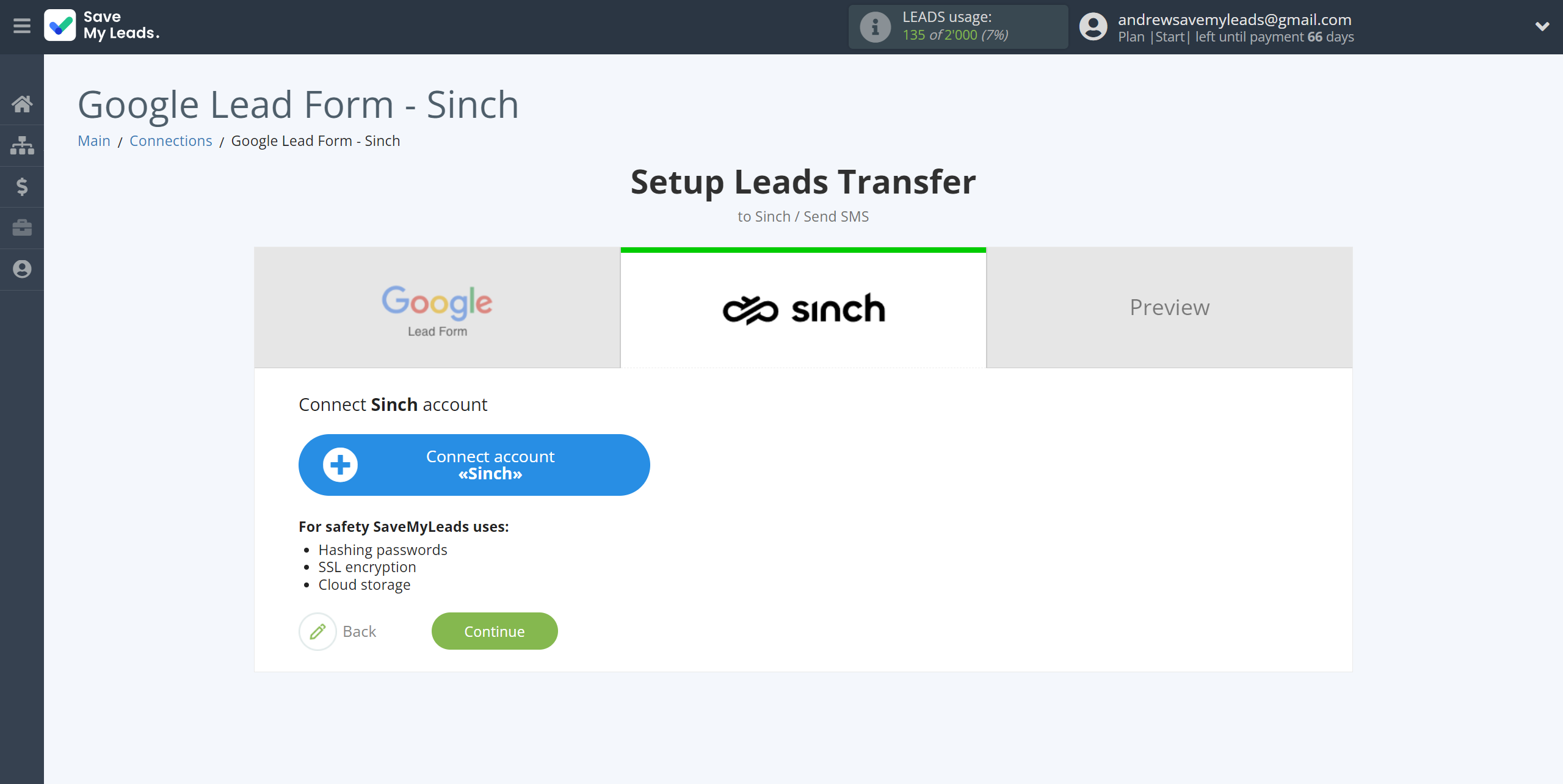 How to Connect Google Lead Form with Sinch | Data Destination account connection How to Connect Google Lead Form with Sinch | Data Destination account connection