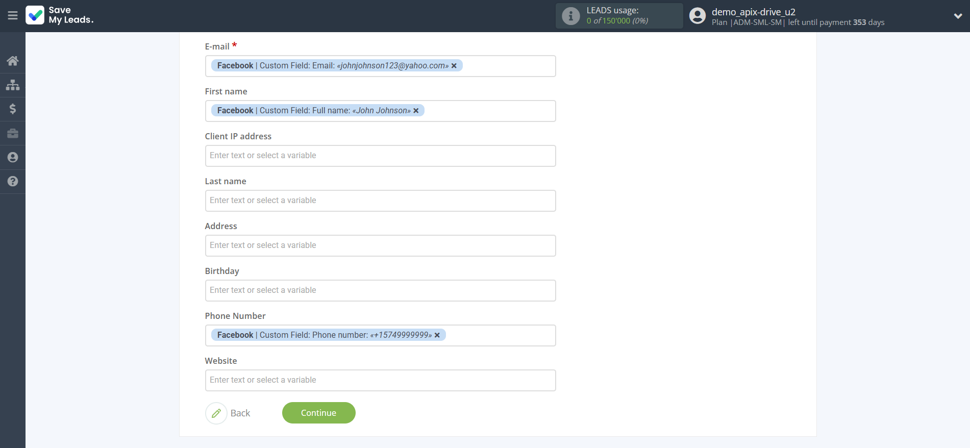 How to Connect Facebook with SendFox | Assigning fields How to Connect Facebook with SendFox | Assigning fields