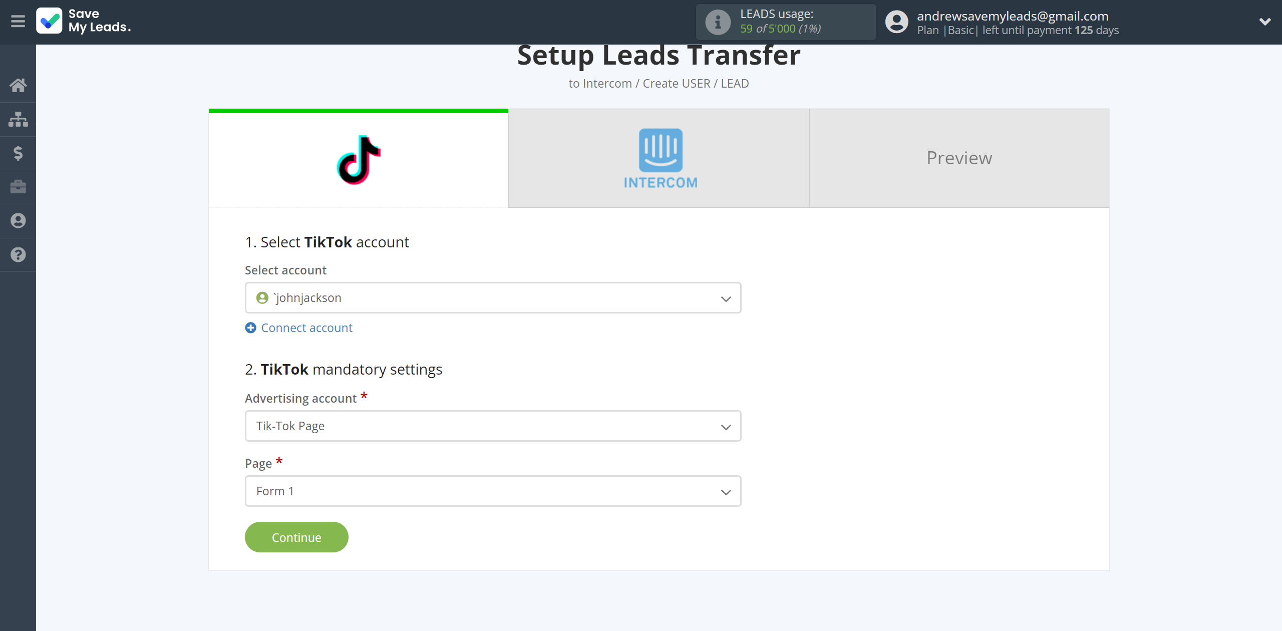 How to Connect TikTok with Intercom | Data Source account connection How to Connect TikTok with Intercom | Data Source account connection