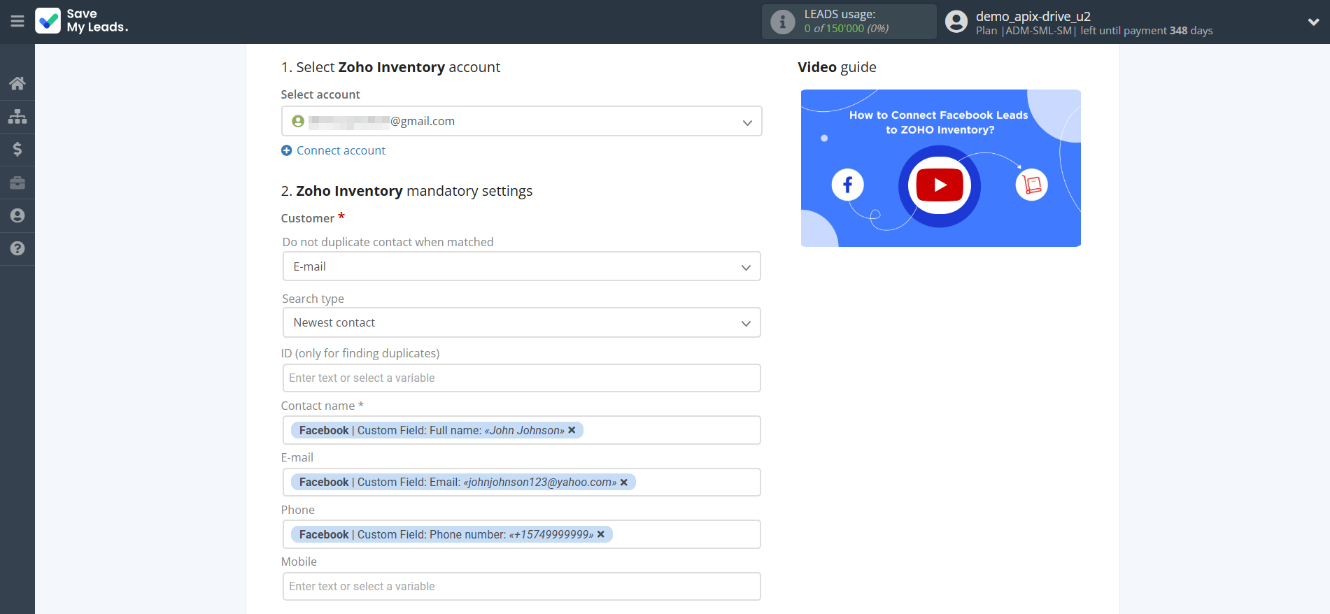 How to Connect Facebook with Zoho Inventory Create sales Order | Assigning fields How to Connect Facebook with Zoho Inventory Create sales Order | Assigning fields