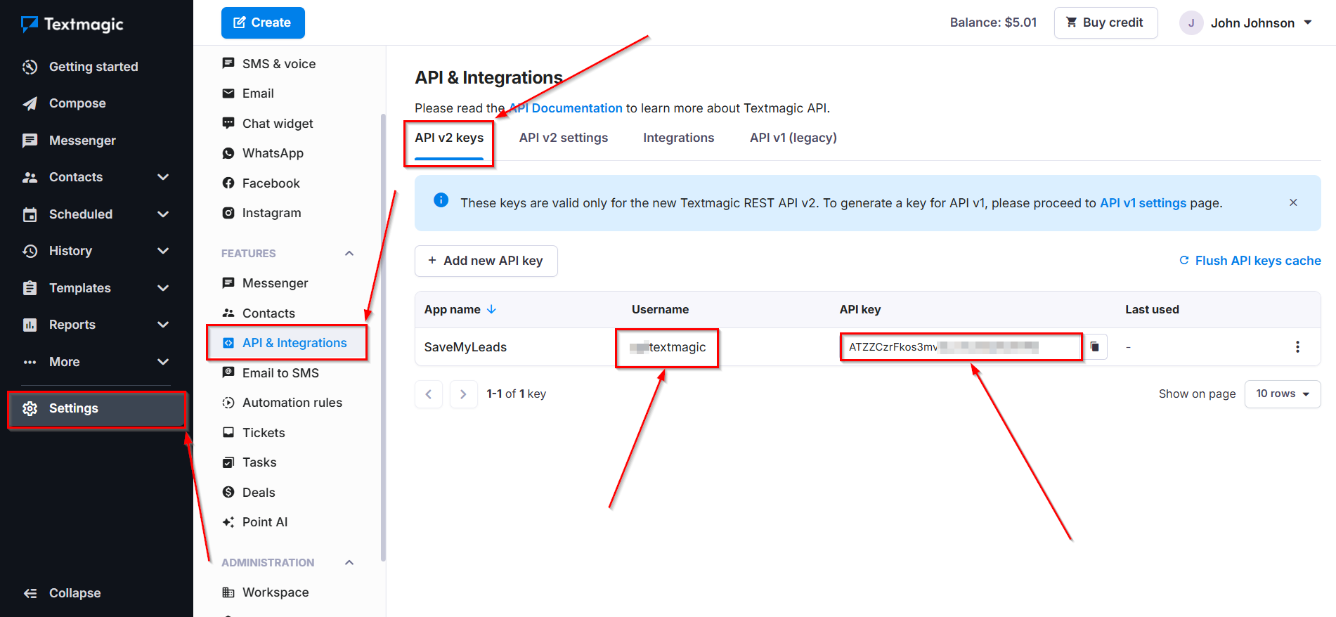 How to Connect Facebook with TextMagic | Data Destination account connection