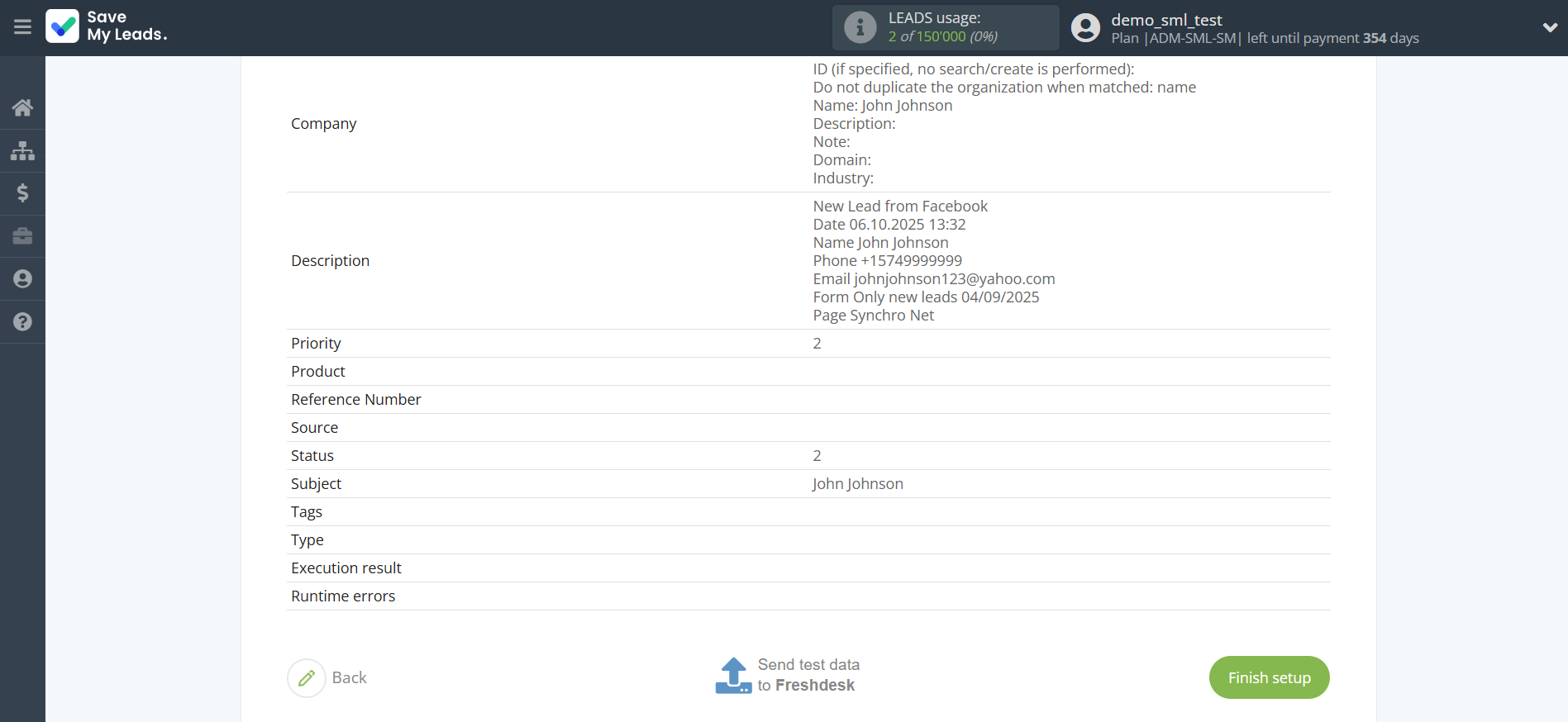 How to Connect Facebook with Freshdesk Create Ticket | Test data