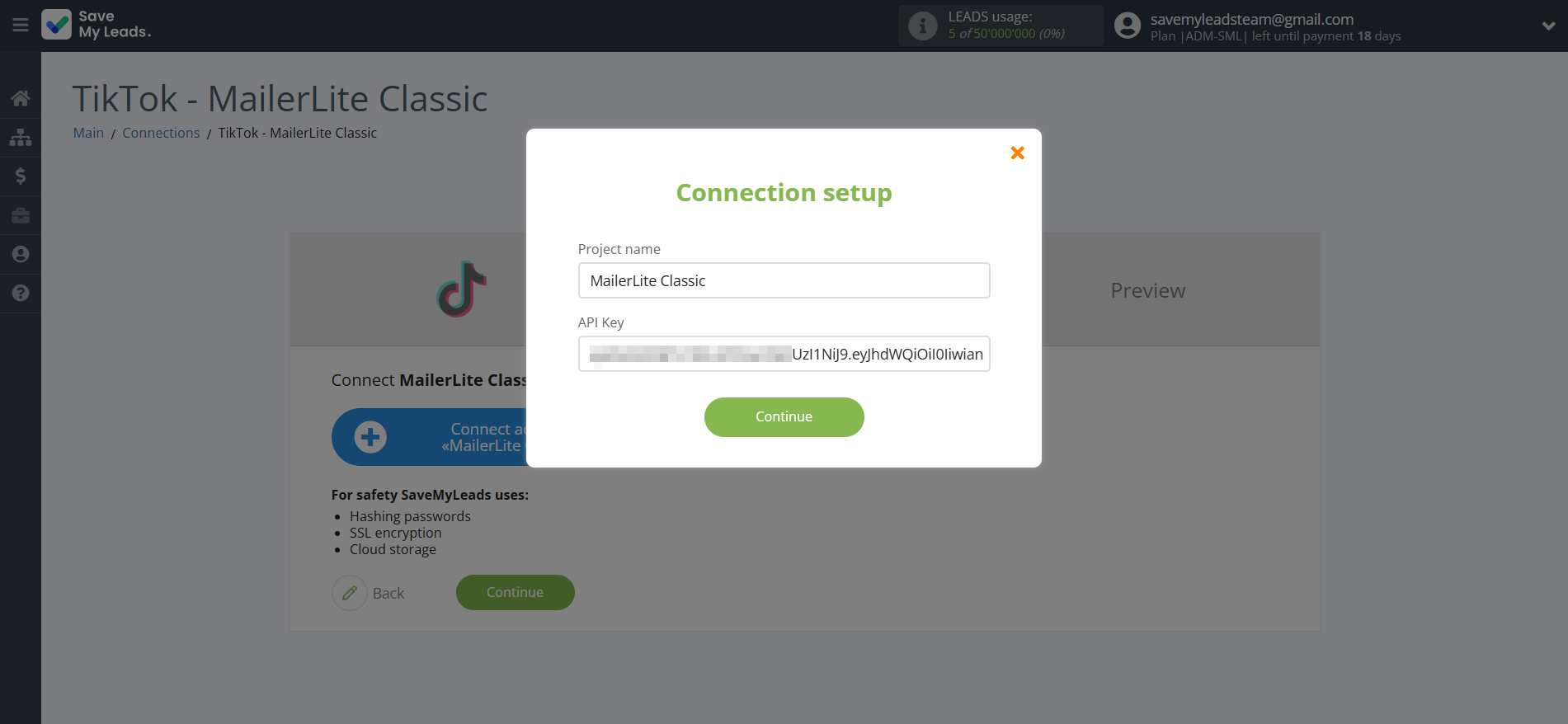 How to Connect TikTok with MailerLite Classic | Data Destination account connection How to Connect TikTok with MailerLite Classic | Data Destination account connection