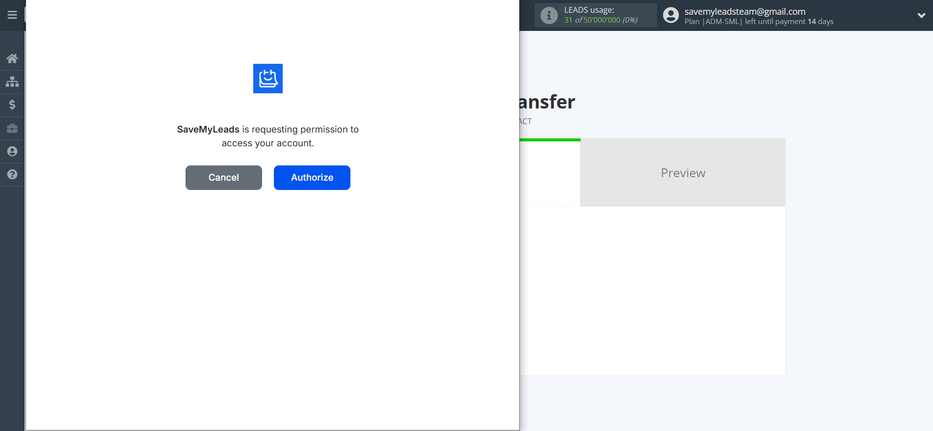 How to Connect Facebook with TidyCal Create Contacts | Data Destination account connection