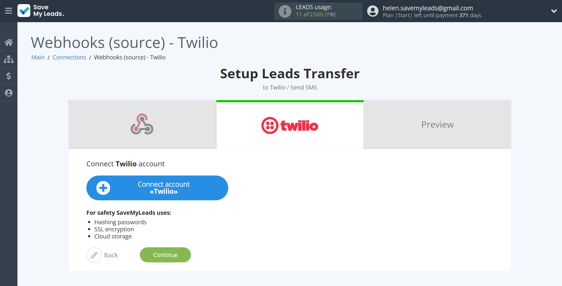 How to Connect Webhooks with Twilio | Data Destination account connection How to Connect Webhooks with Twilio | Data Destination account connection